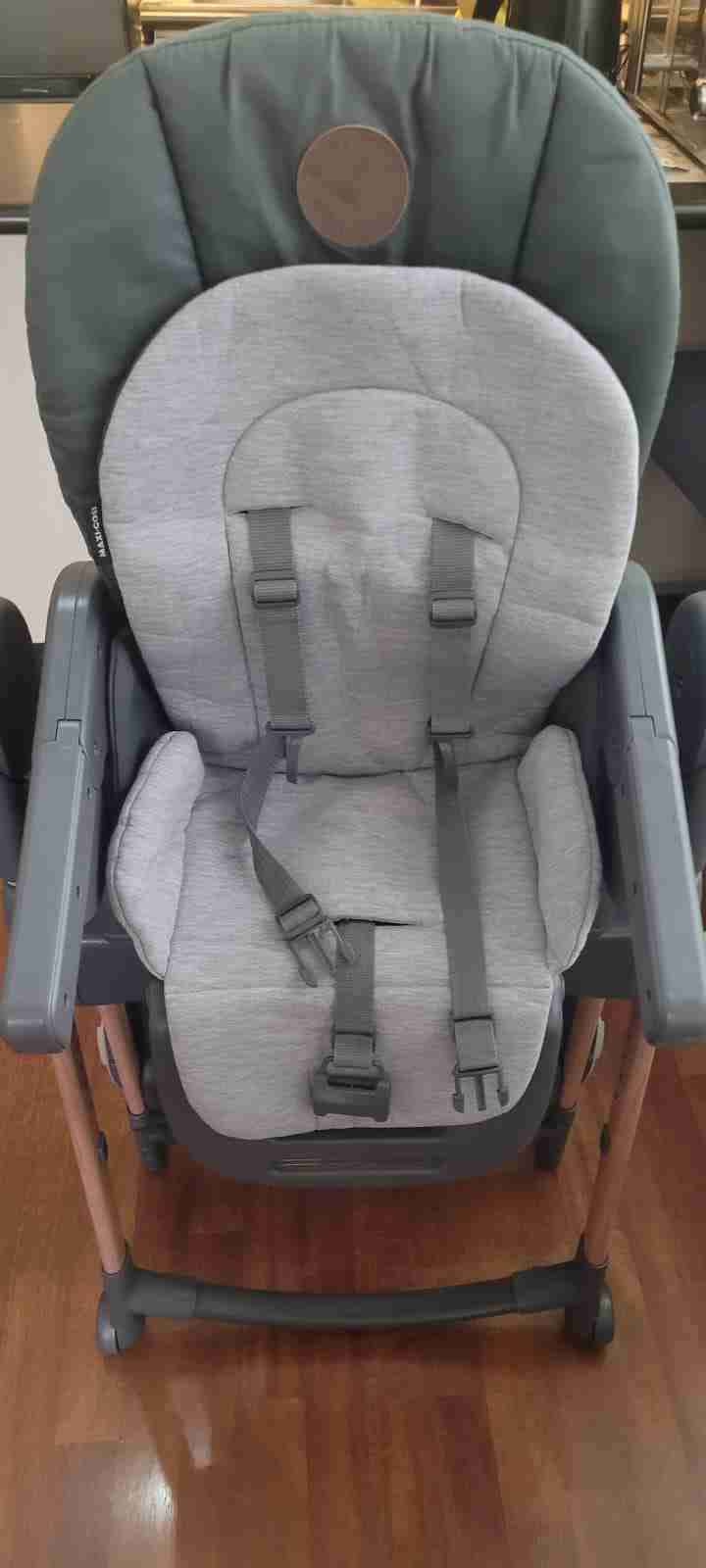 Silla alta para bebé gris - miniatura 2