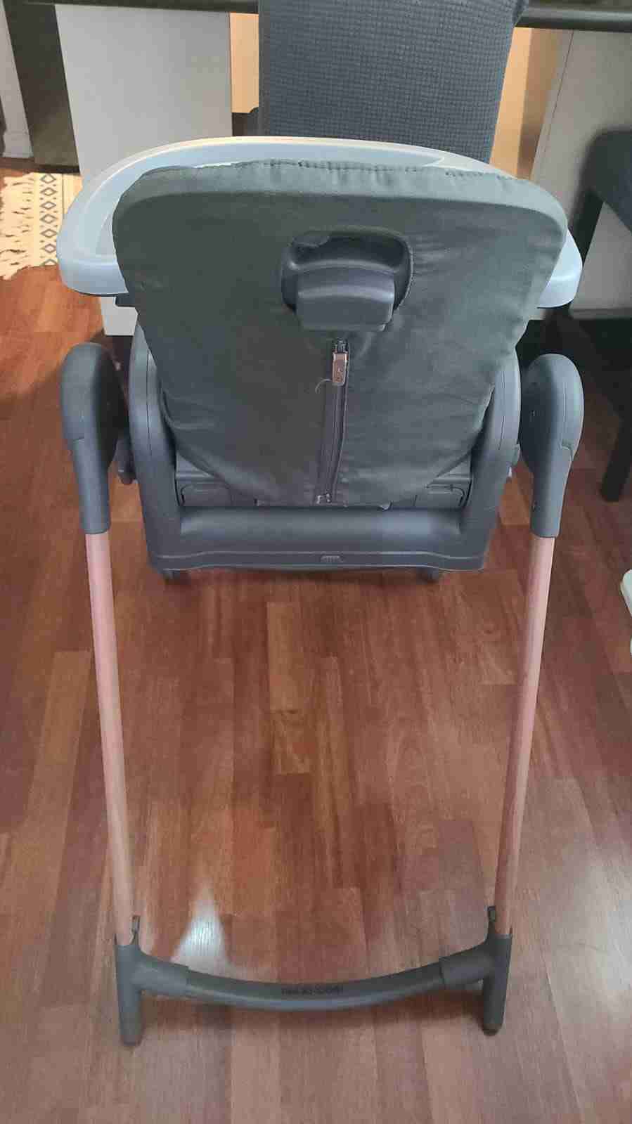 Silla alta para bebé gris - miniatura 3