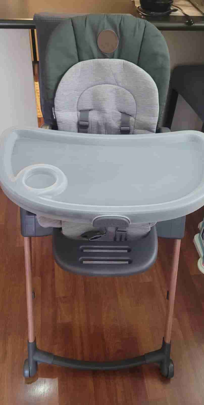 Silla alta para bebé gris - miniatura 6