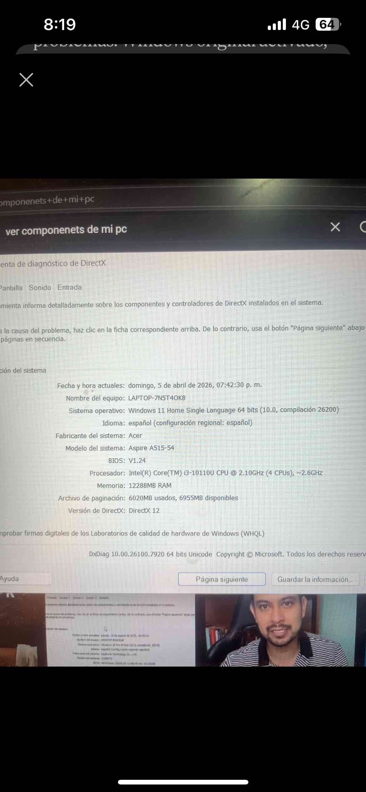 🟢 Notebook Acer Aspire A515-54 — Alto rendimiento - 2