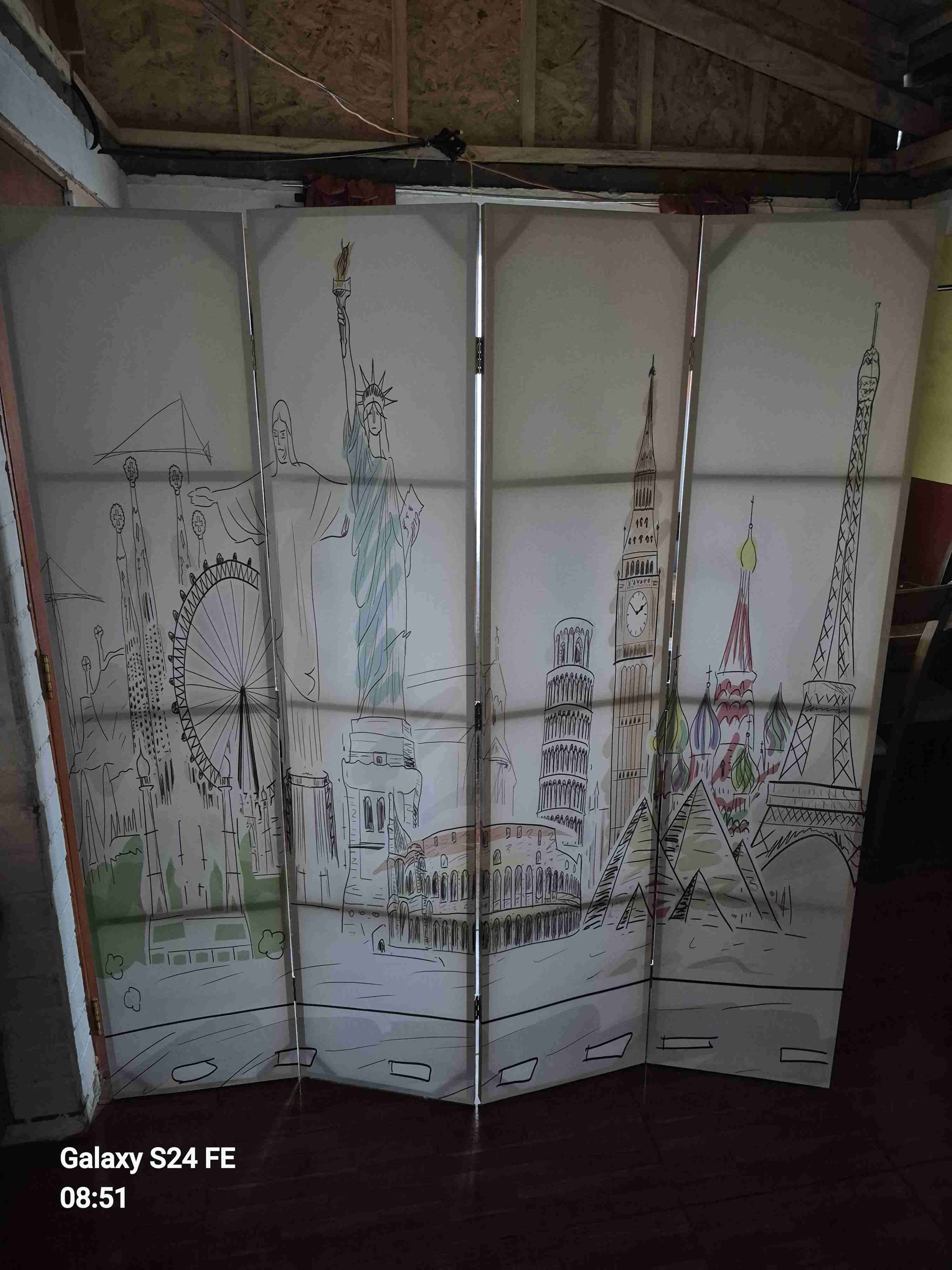 Panel decorativo plegable mundial - 2