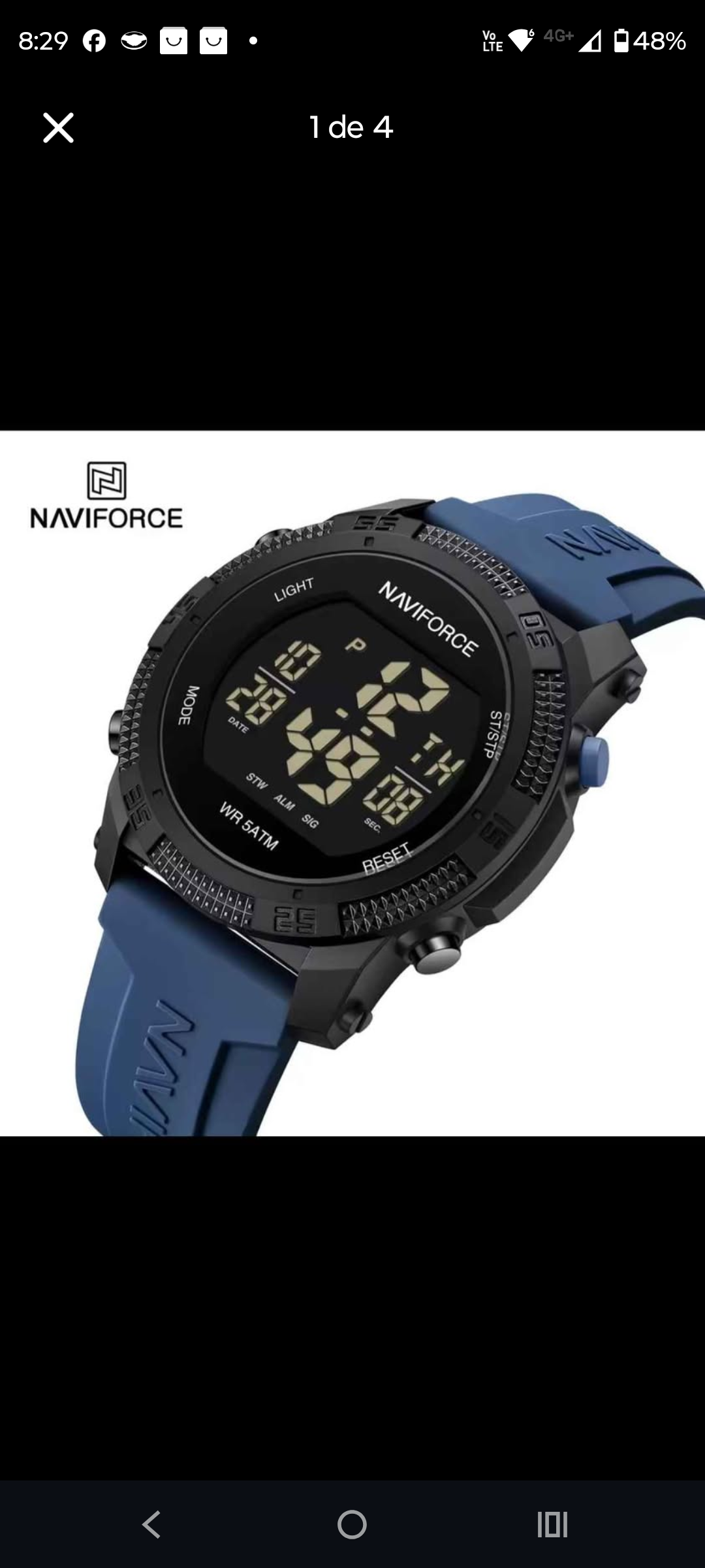 Reloj digital NAVIFORCE negro