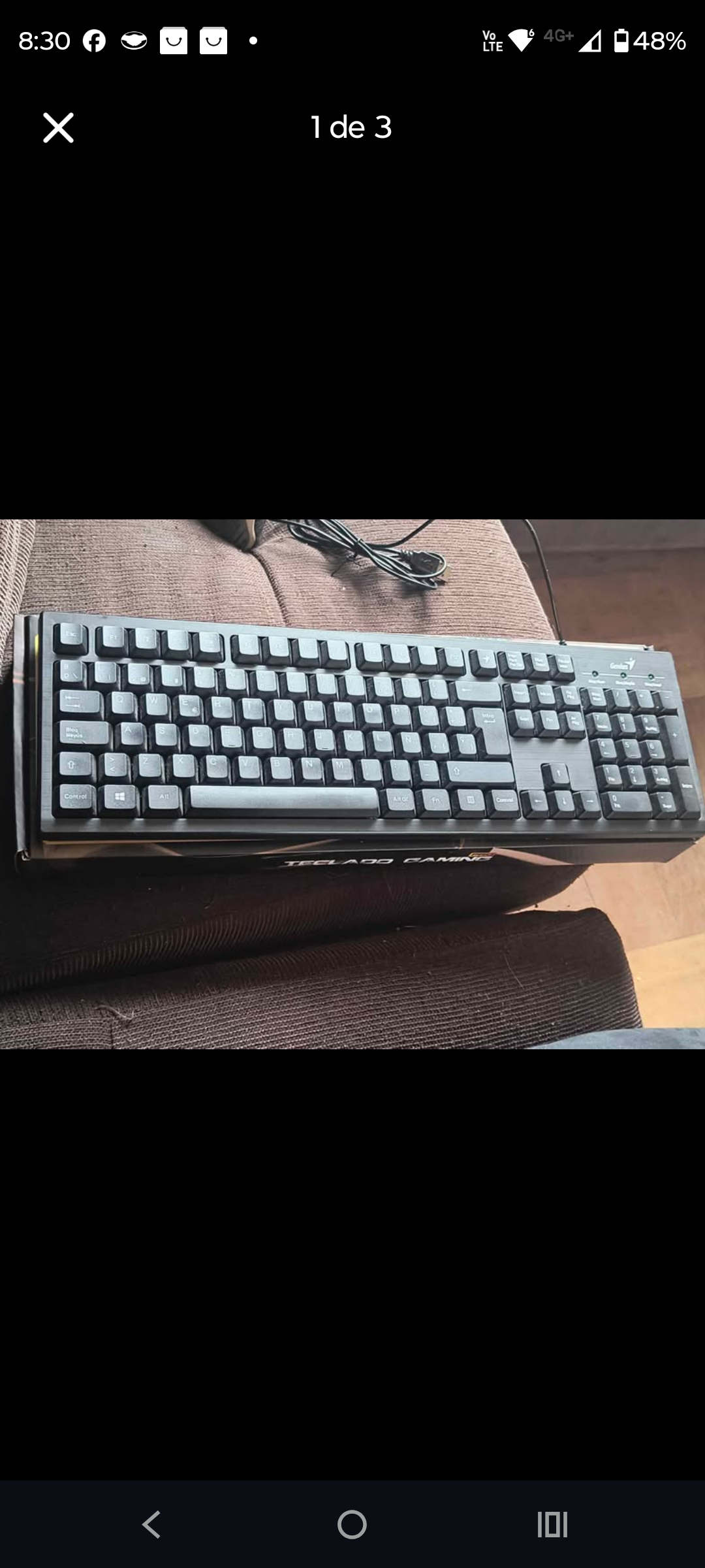 Teclado gamer Genius USB negro - miniatura 1