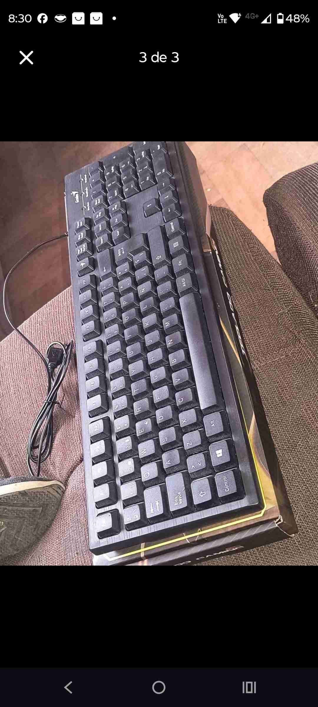 Teclado gamer Genius USB negro - miniatura 3