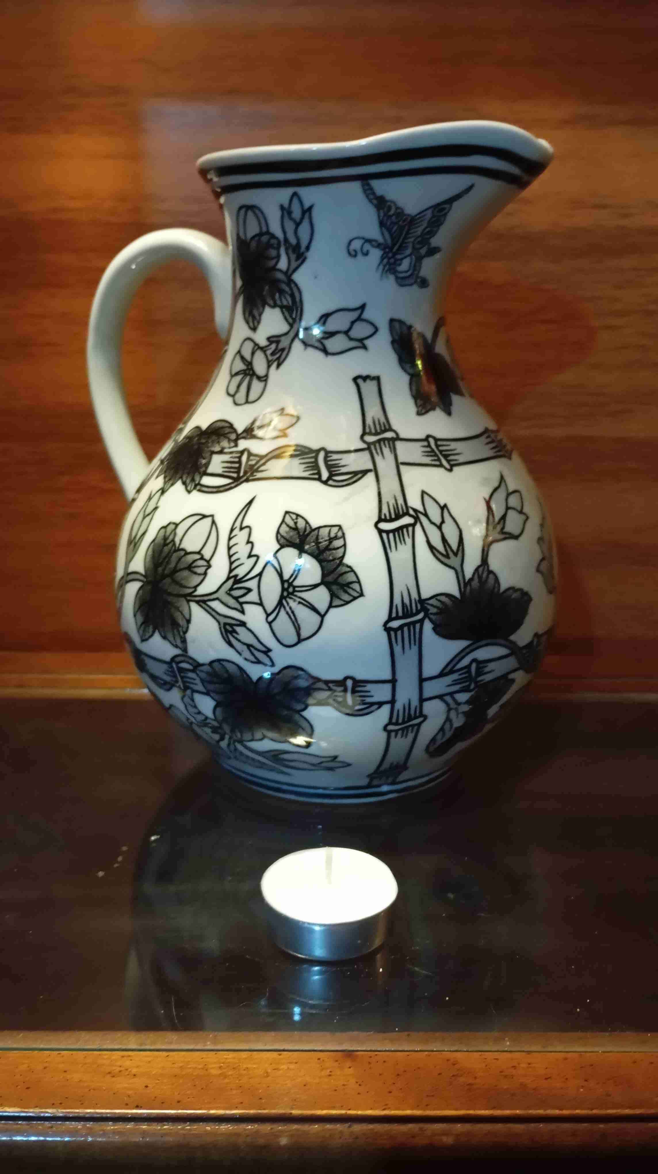 Jarro de cerámica floral - miniatura 1