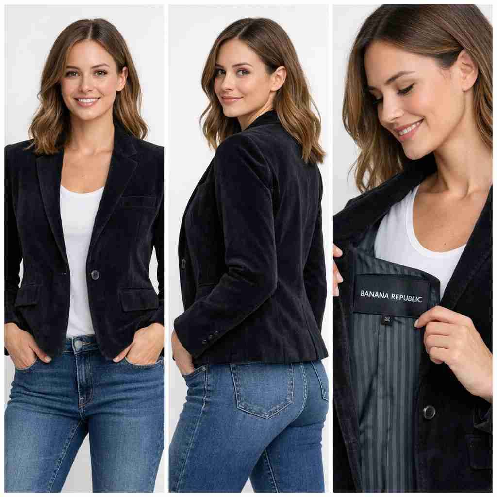Blazer negro elegante mujer - 2