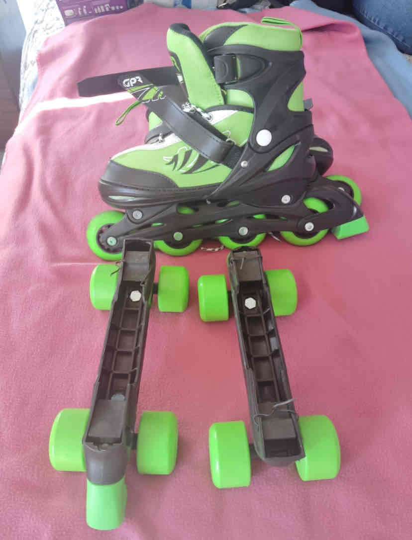 Patines en línea verdes y negros - miniatura 3