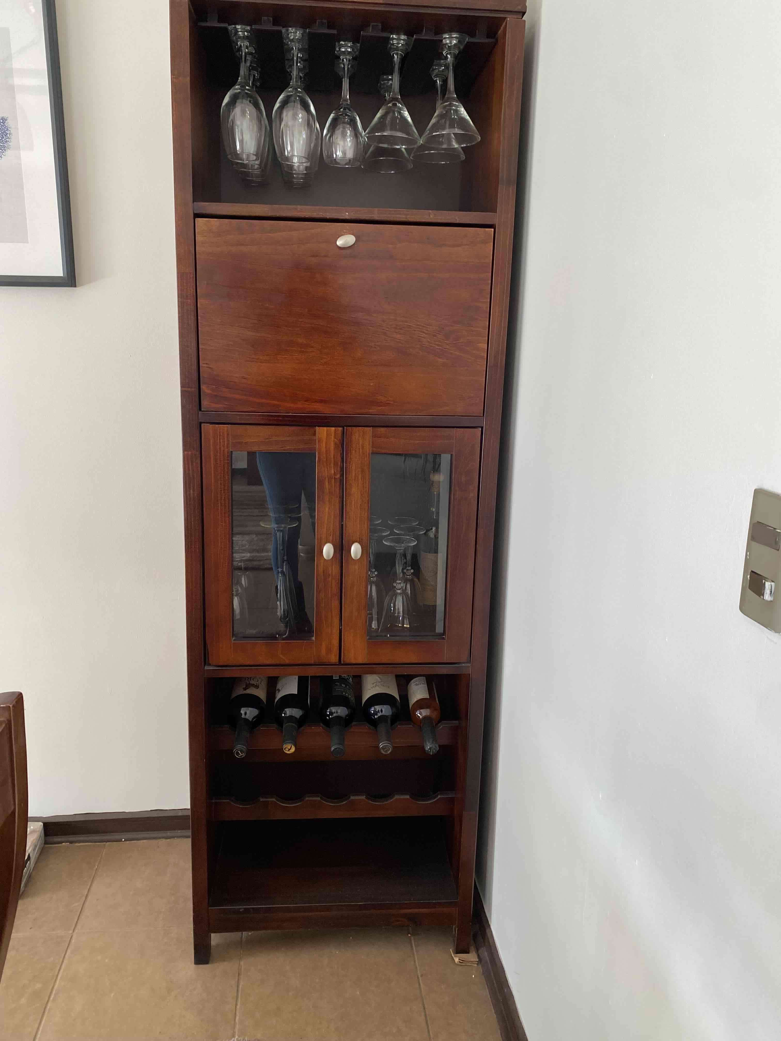 Mueble bar de madera café - 2