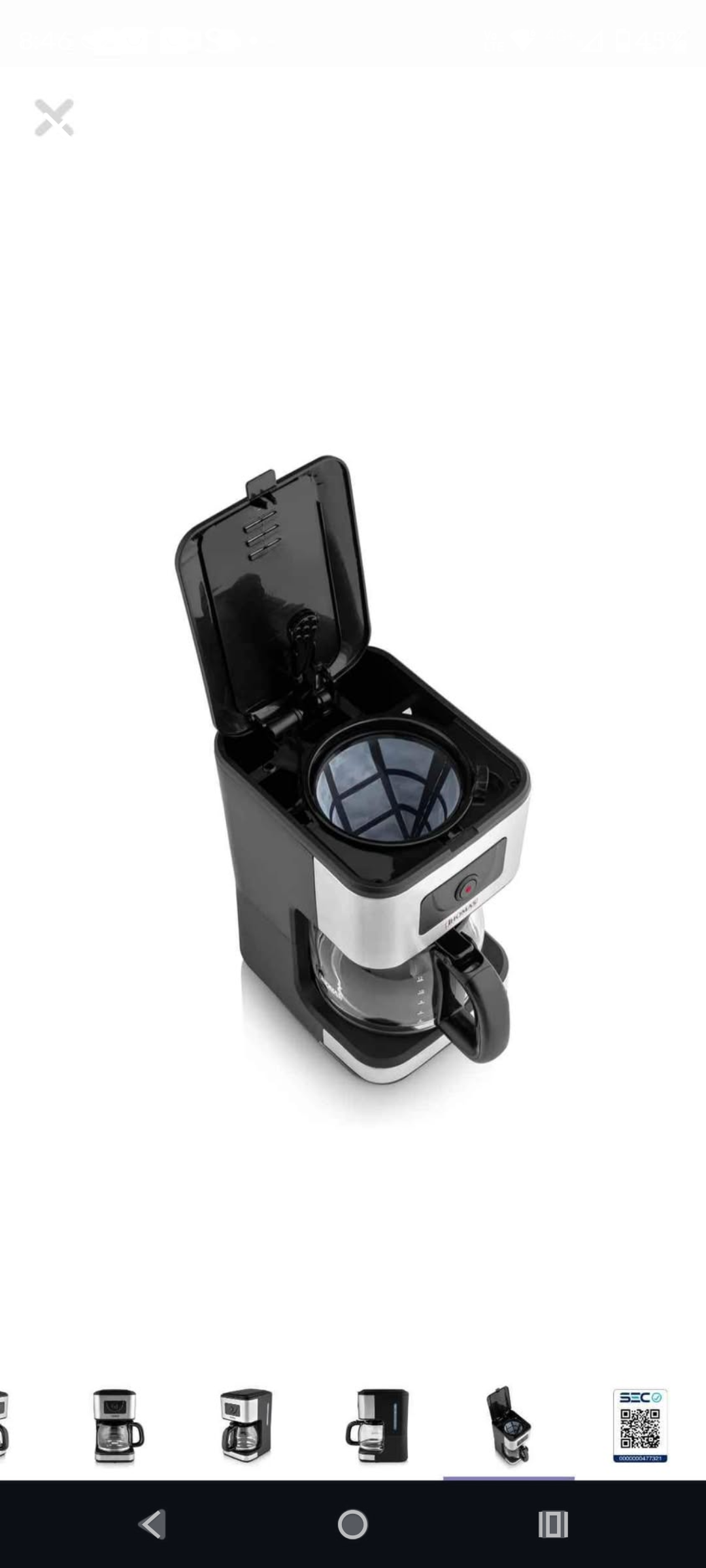 Cafetera eléctrica 900W Thomas - 2