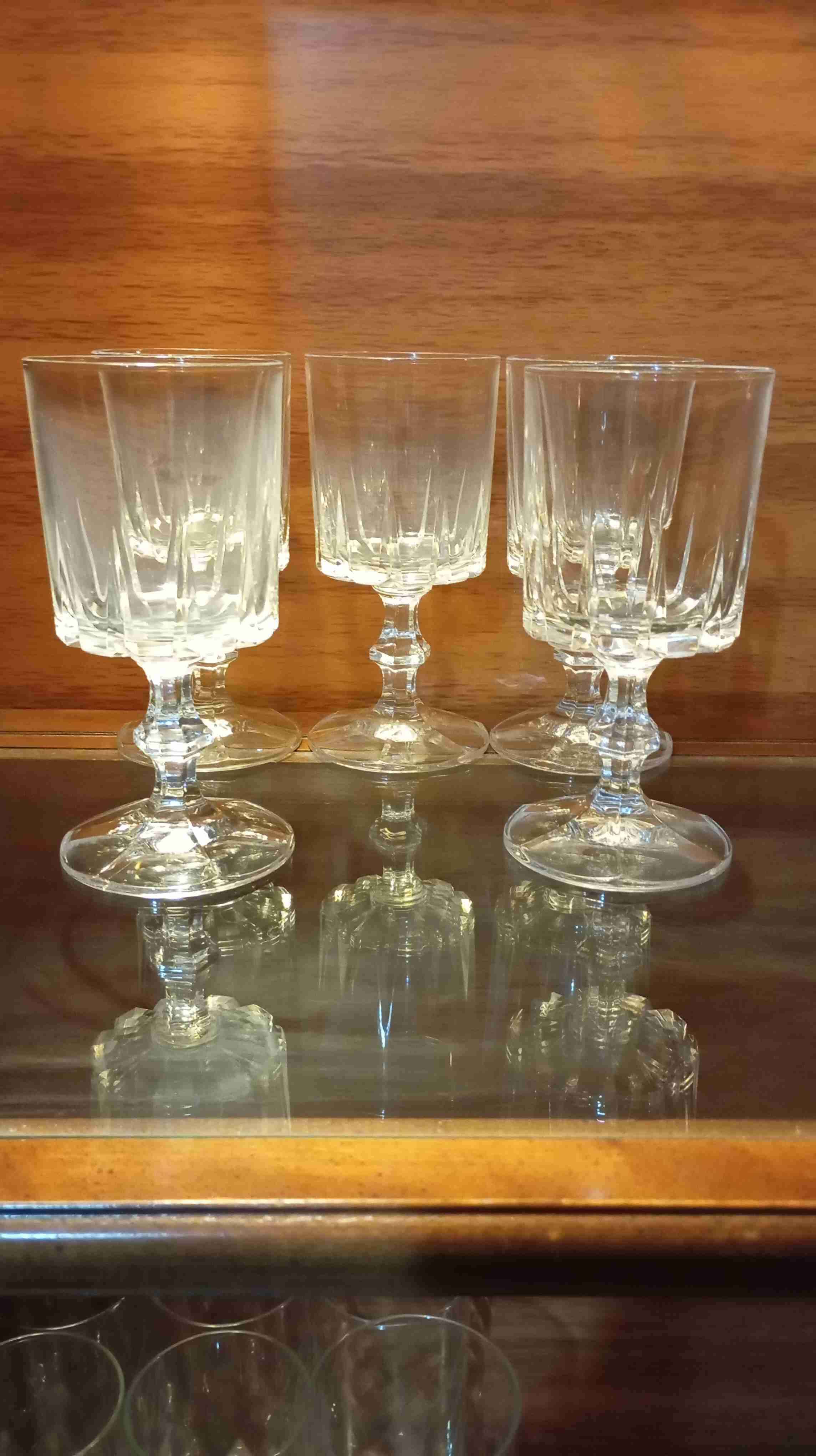 Juego de copas de vino de cristal - 1