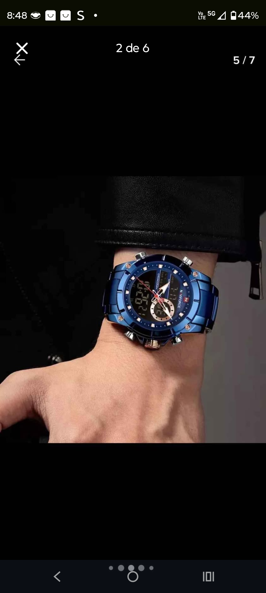 Reloj cronógrafo azul Naviforce - 4