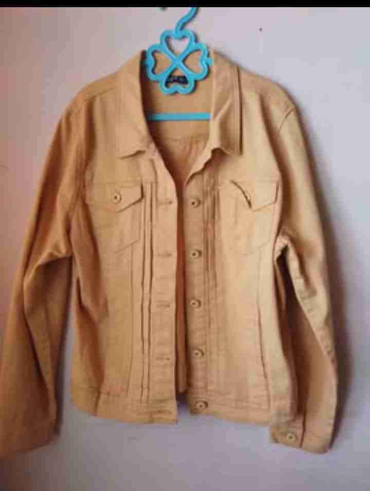 Chaqueta de mezclilla beige - miniatura 1
