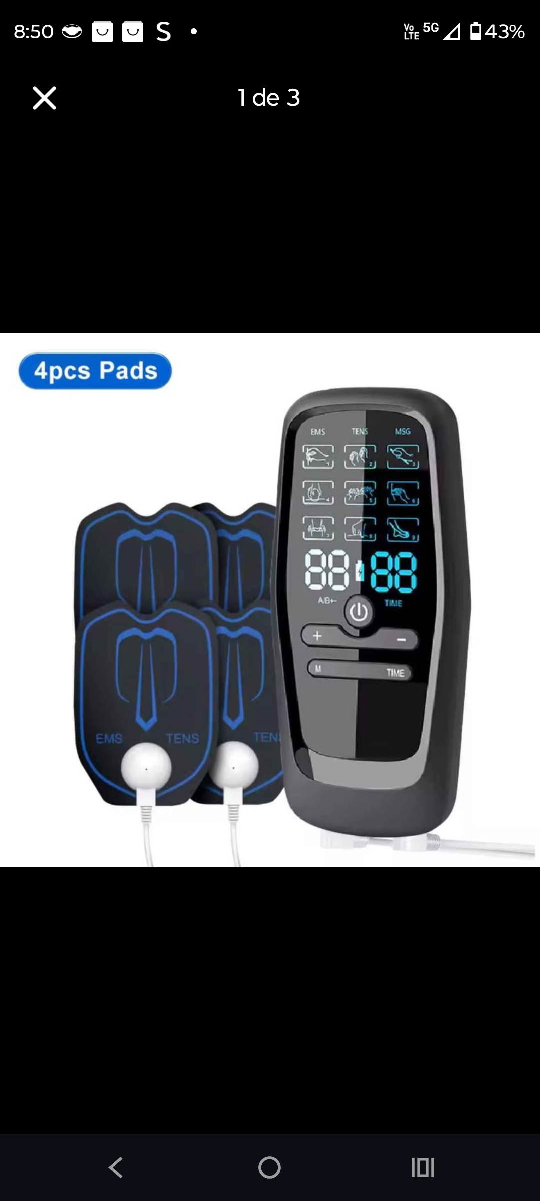 Masajeador portátil EMS/TENS - miniatura 2
