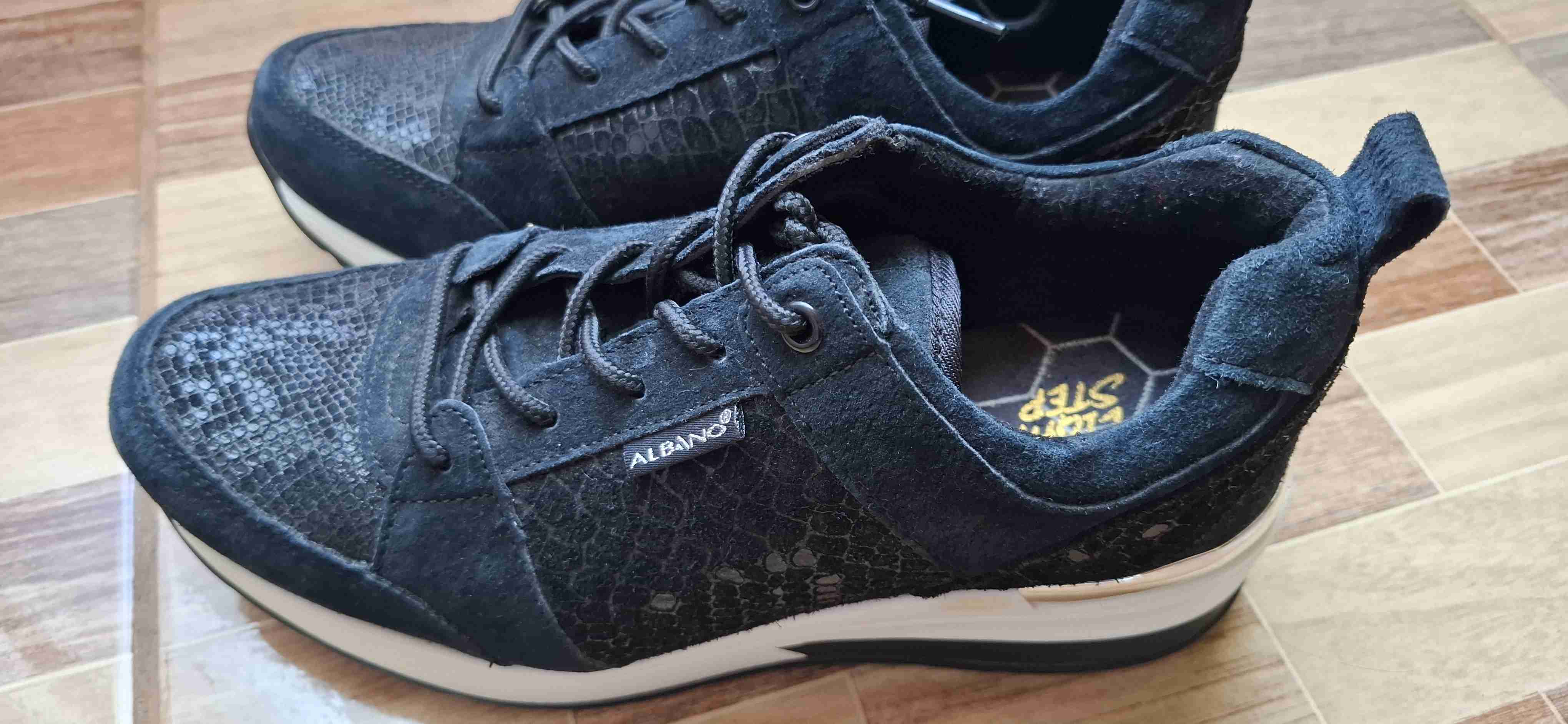 Zapatillas negras de cuero Albano - miniatura 2