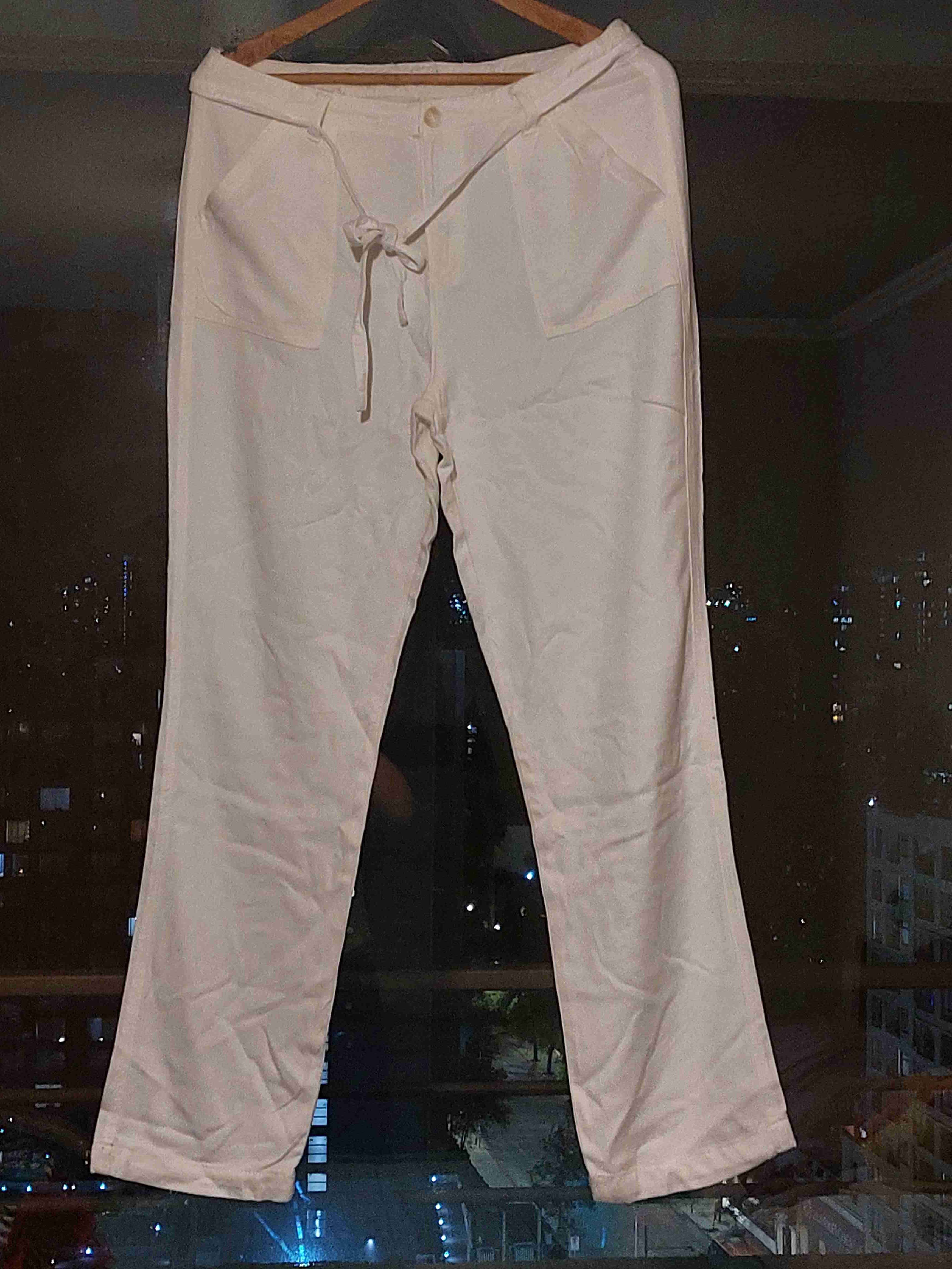 Pantalones de algodón blanco - 1