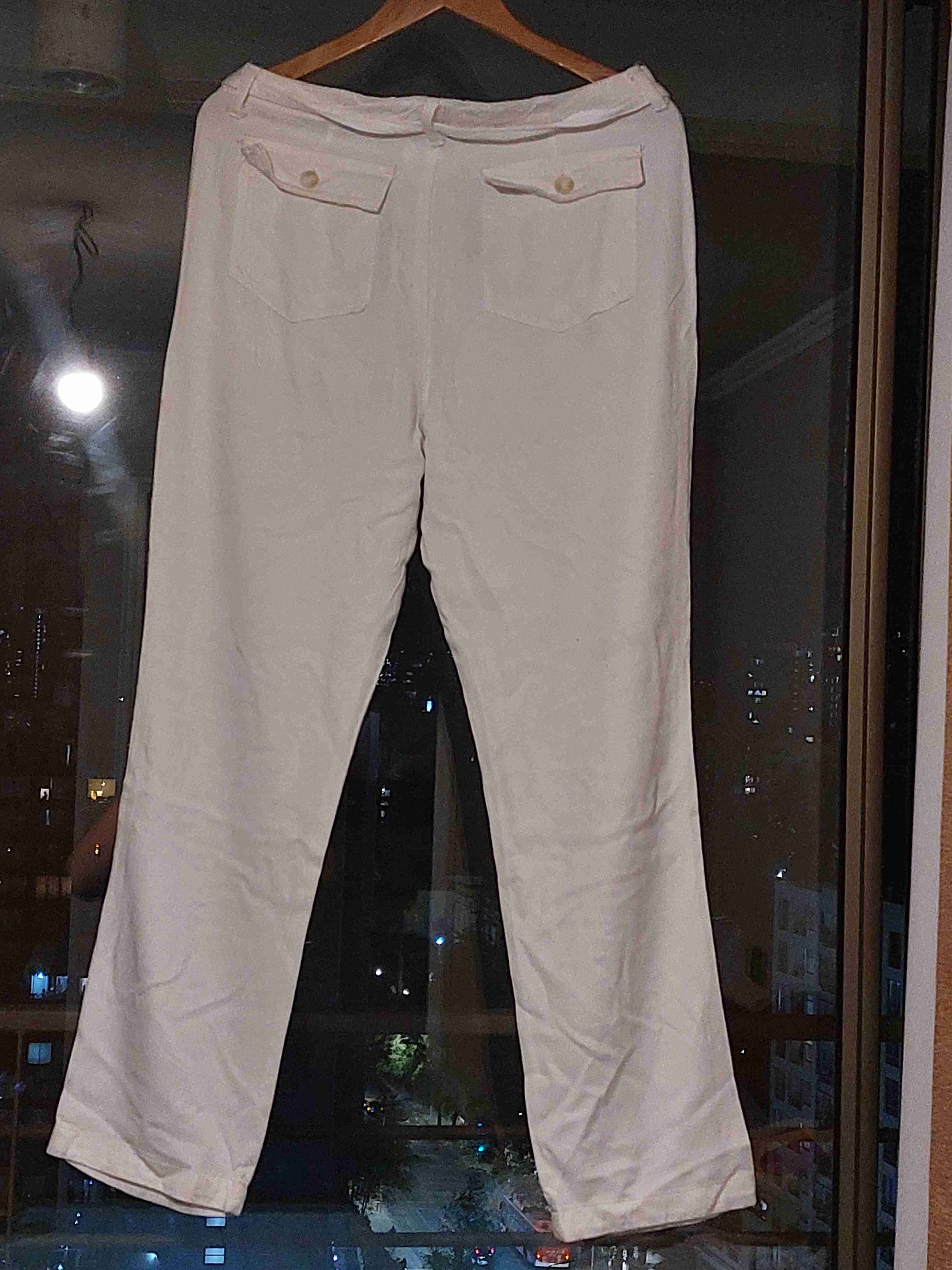 Pantalones de algodón blanco - 2