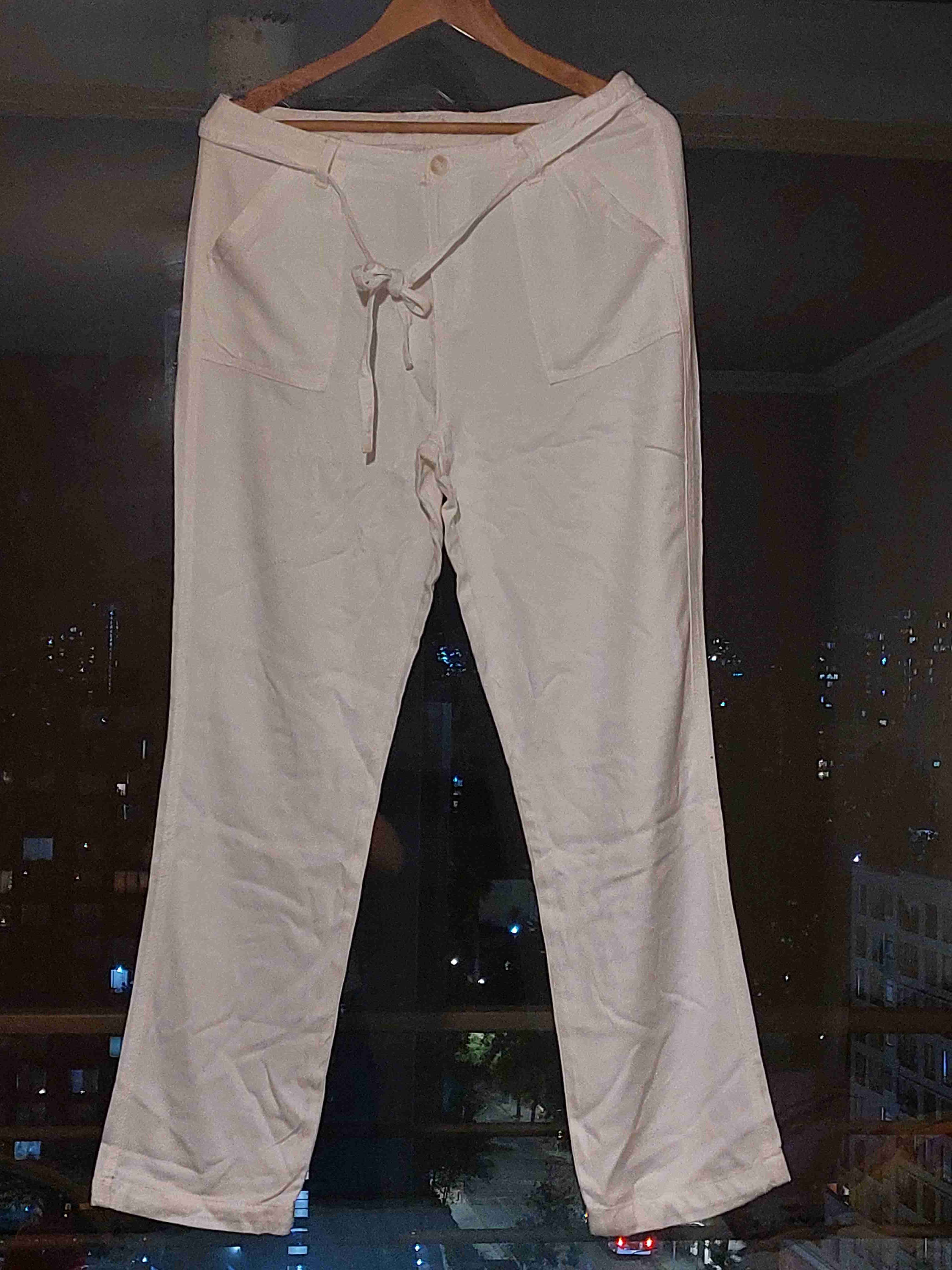 Pantalones de algodón blanco - 4