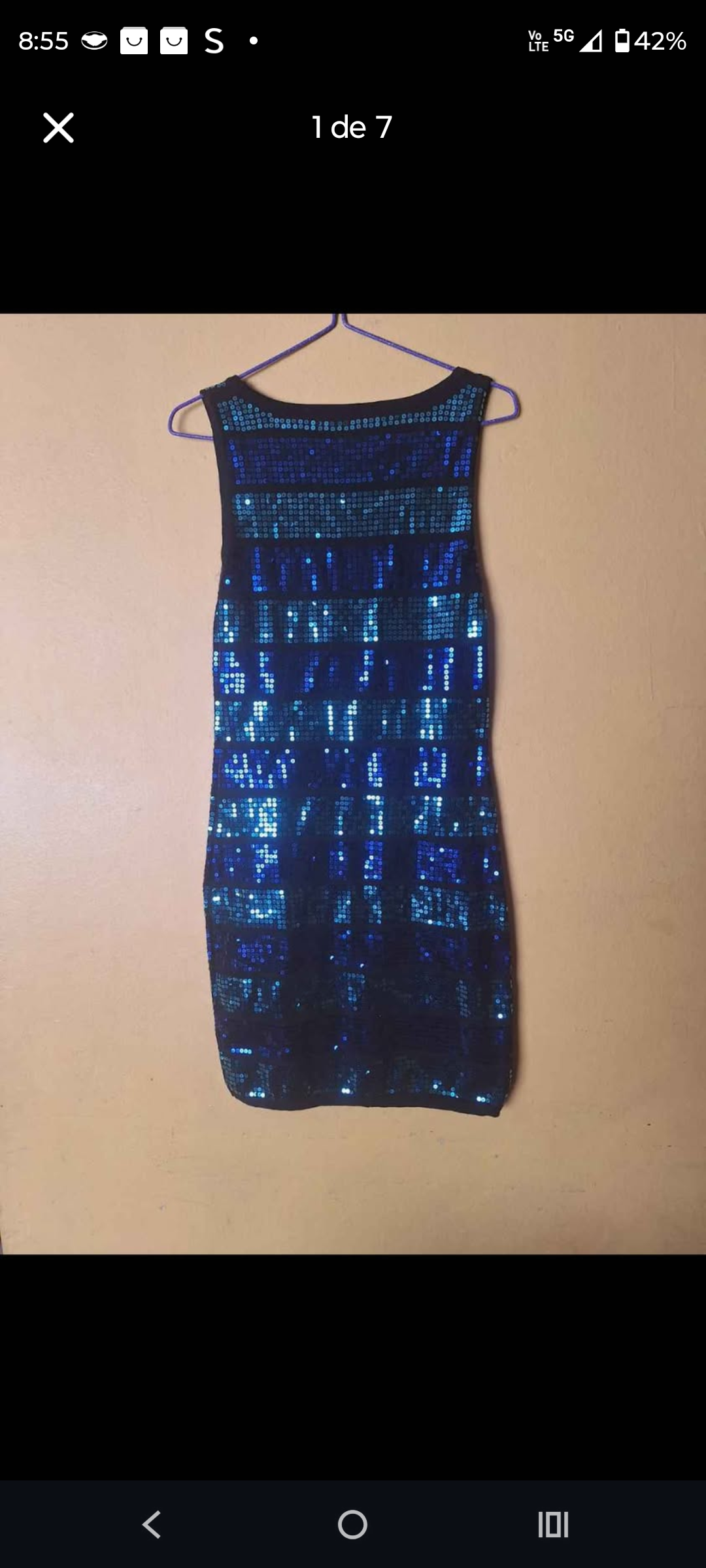 Vestido de lentejuelas azul