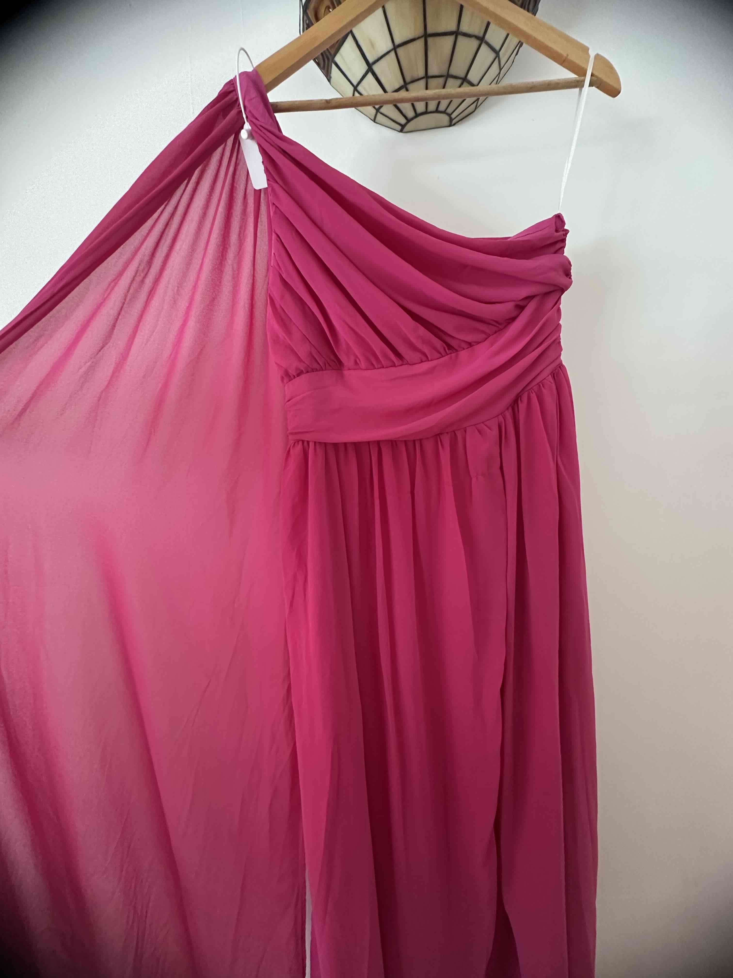 Vestido asimétrico fucsia M/L - miniatura 2
