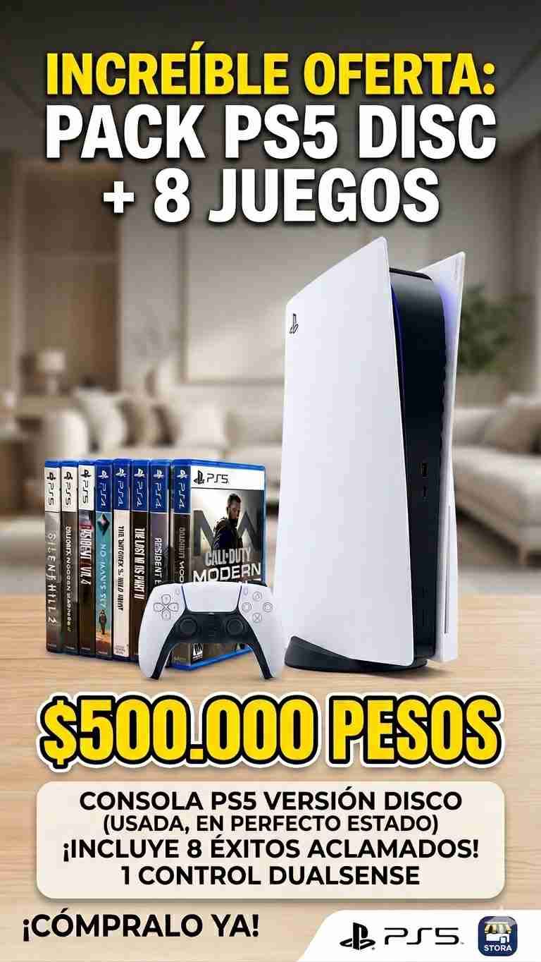 Pack PS5 con disco + 8 juegos - miniatura 1