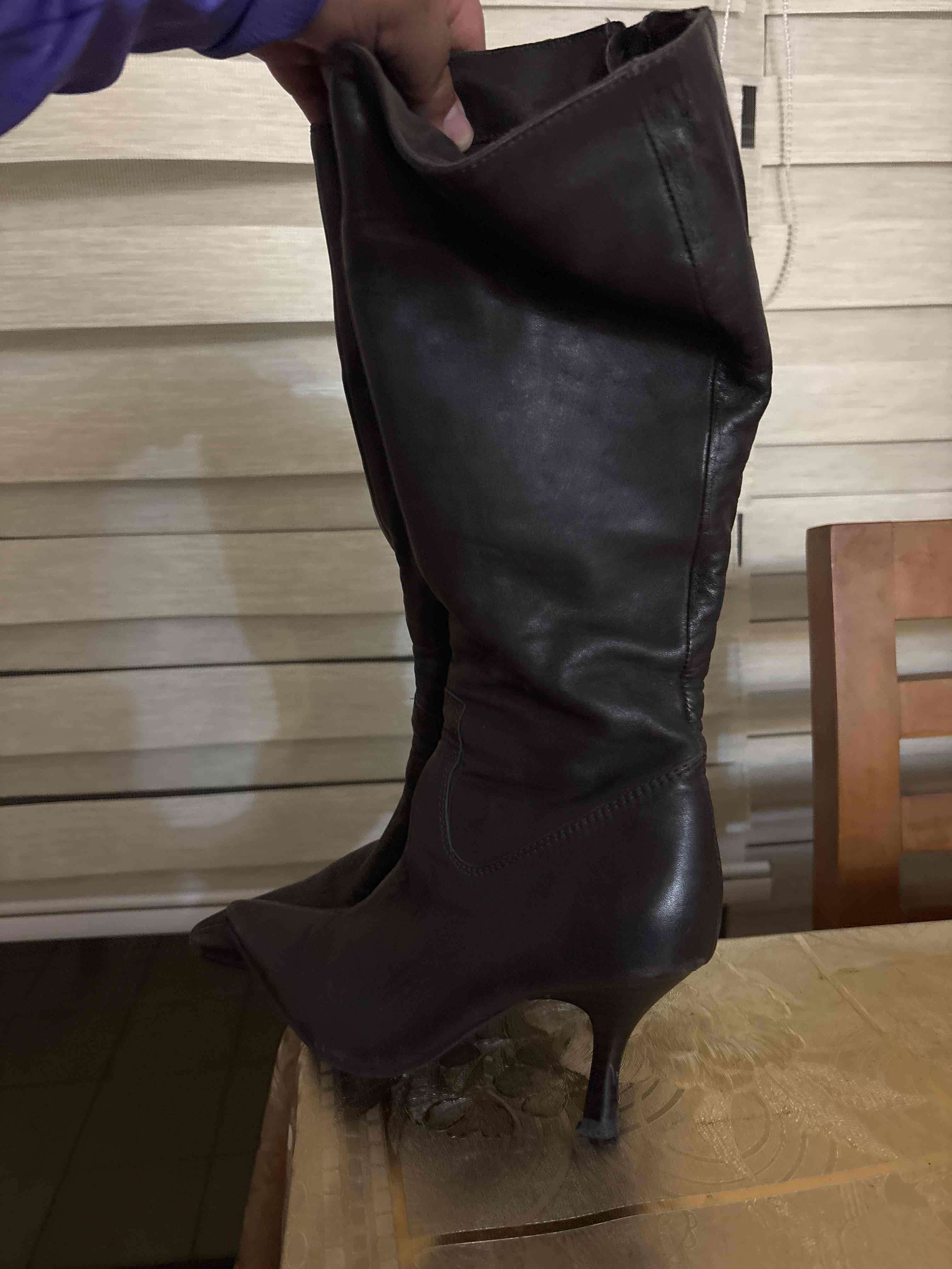 Botas largas negras de cuero Gacel talla 35 - miniatura 2