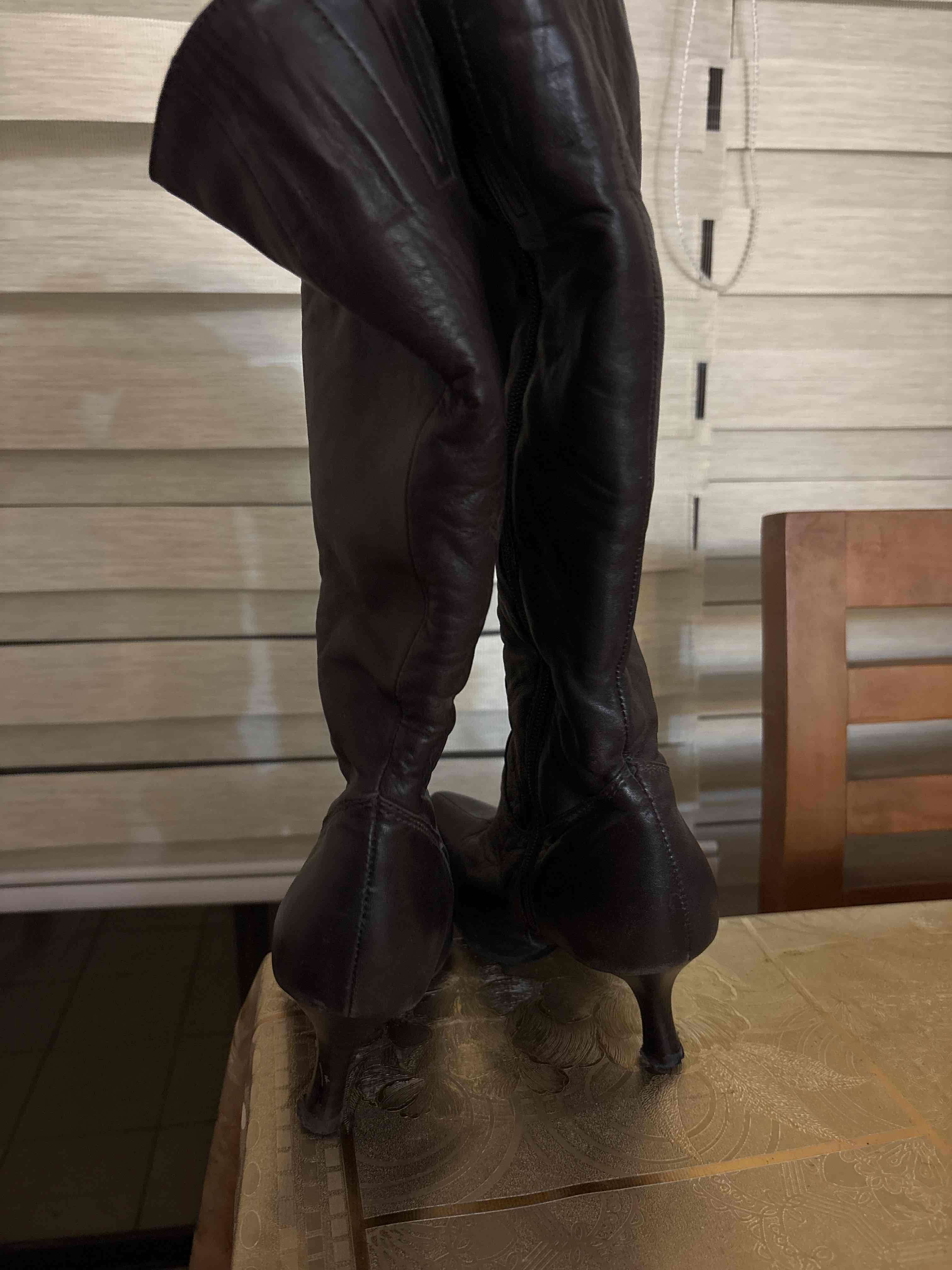 Botas largas negras de cuero Gacel talla 35 - miniatura 3