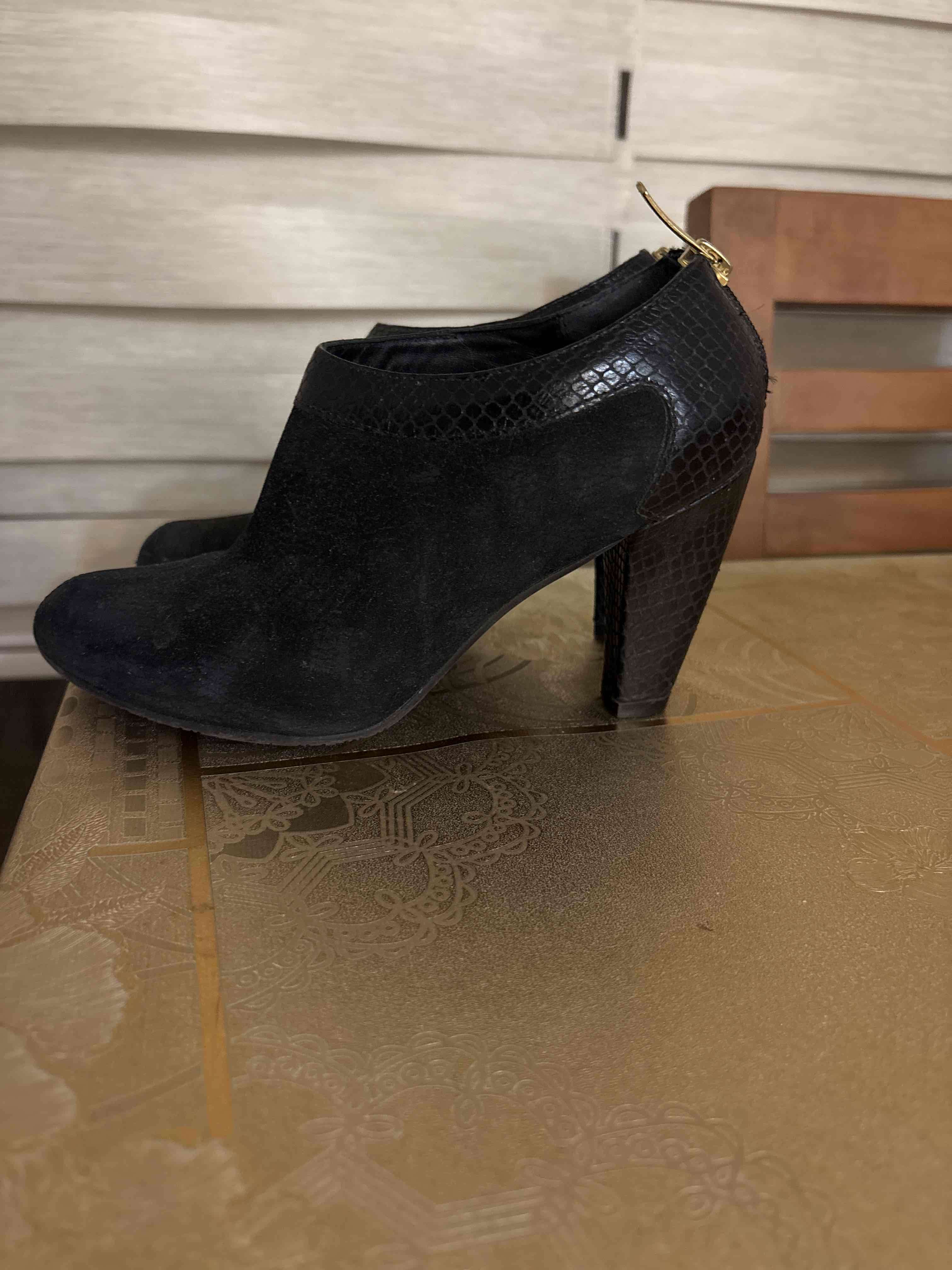 Botines negros de gamuza Gacel talla 35 - miniatura 2