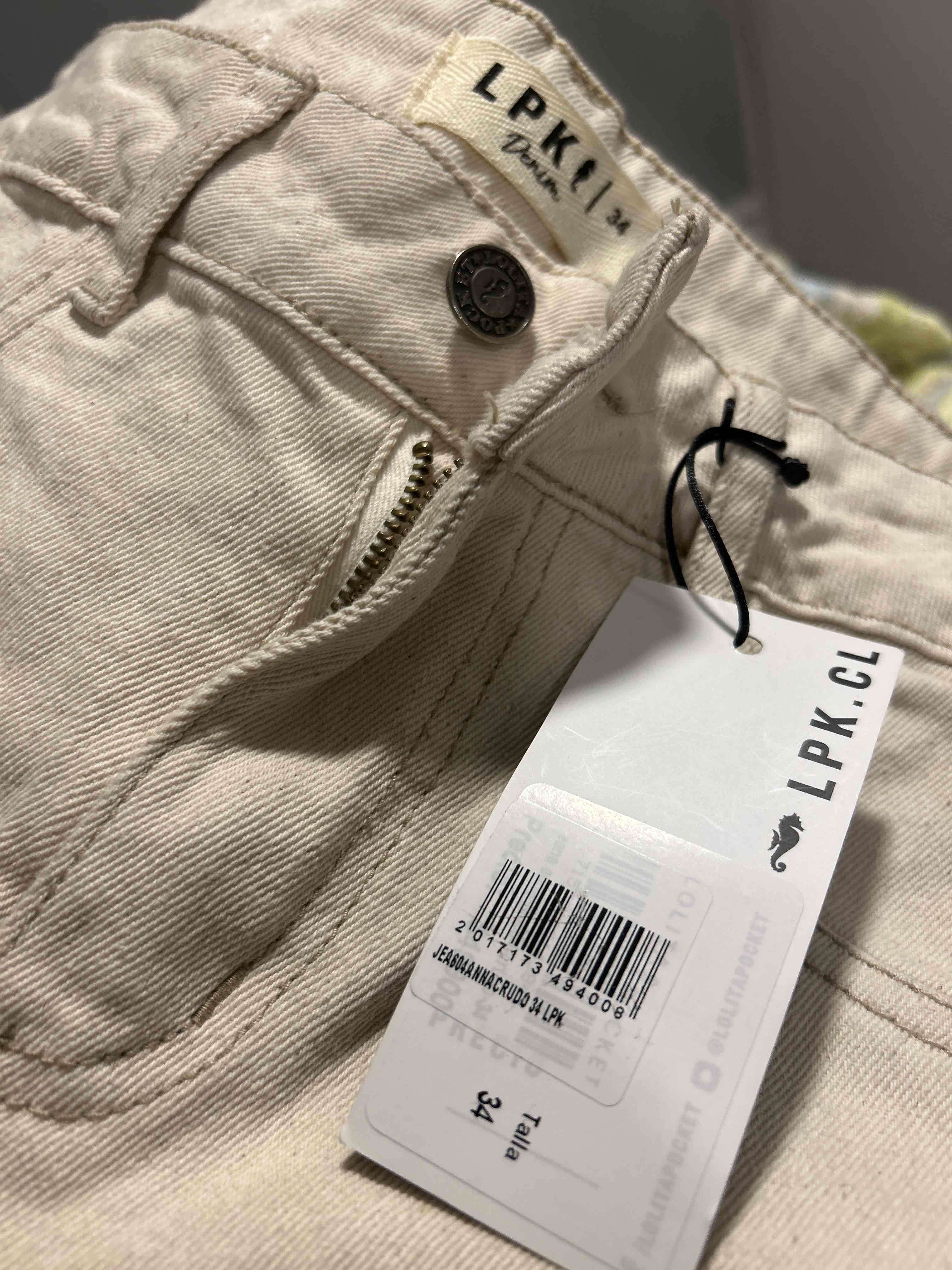 Jeans palazzo tiro medio crudo - miniatura 2