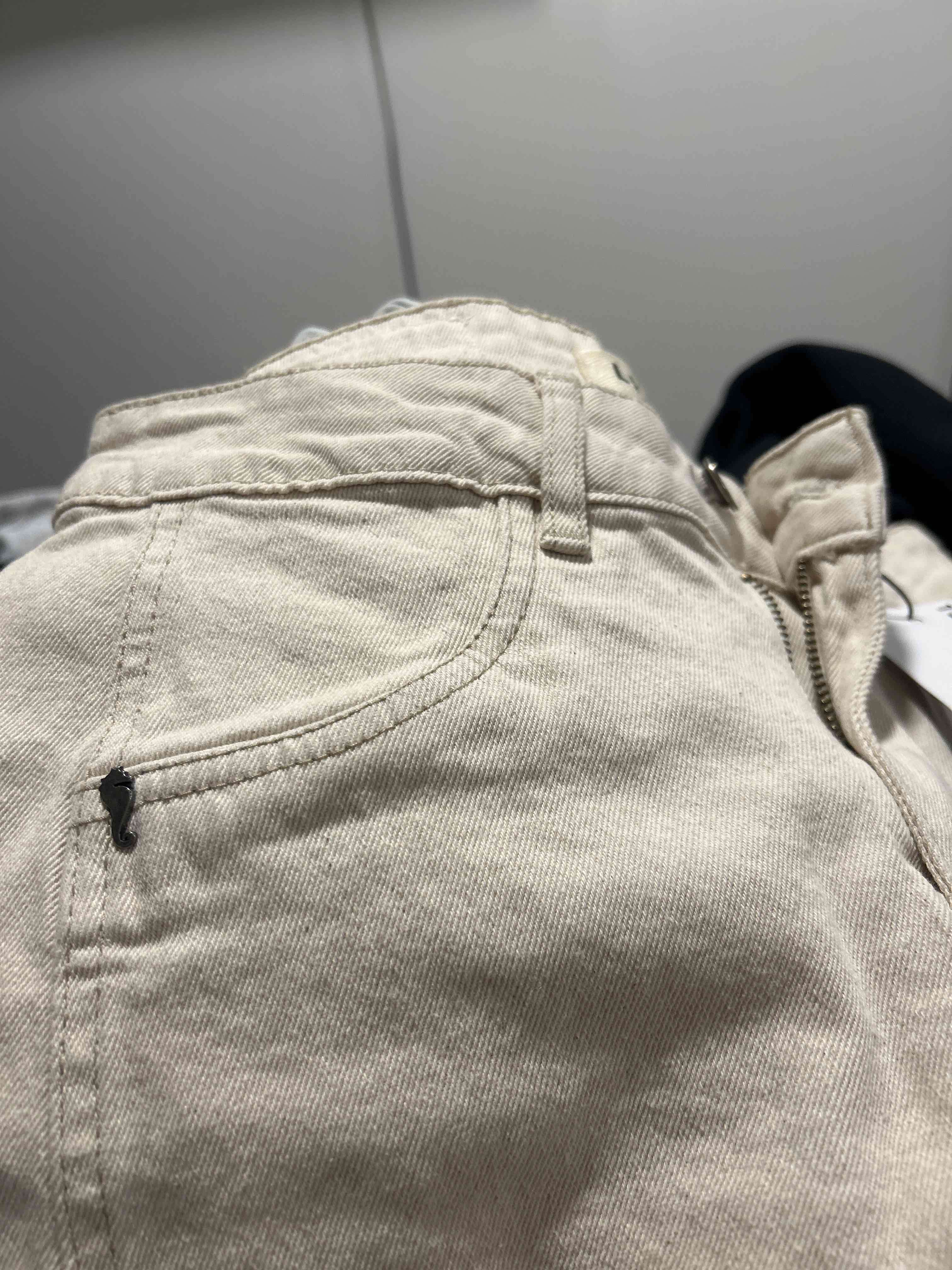 Jeans palazzo tiro medio crudo - miniatura 3