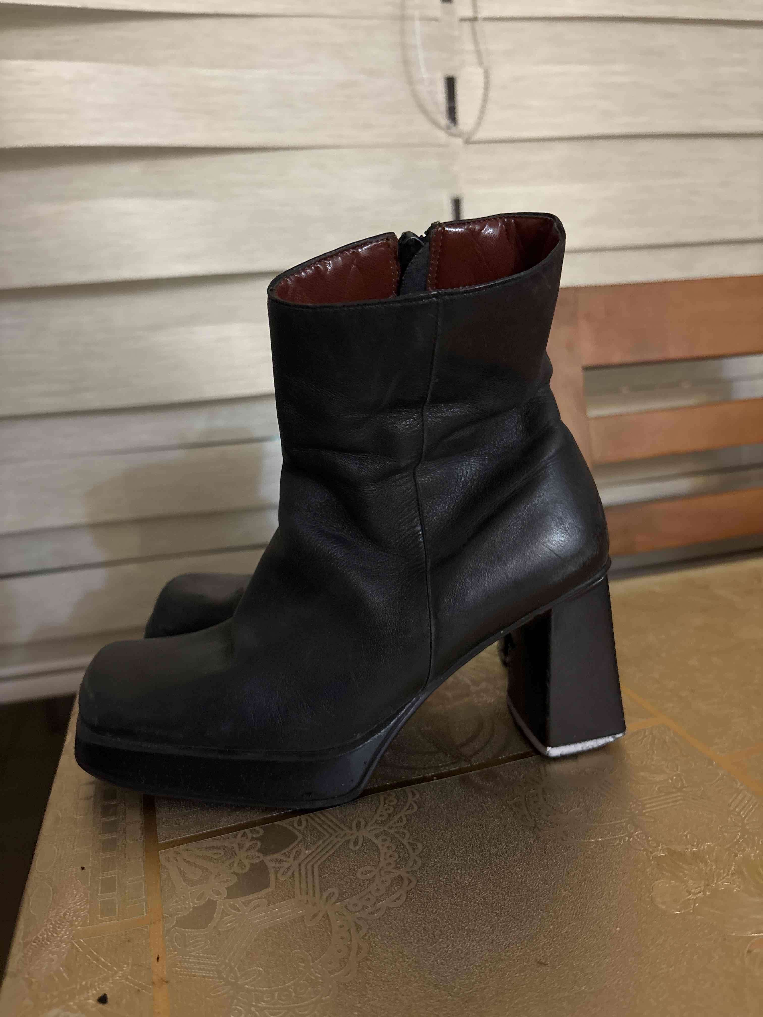 Botines negros de cuero talla 35 - miniatura 2