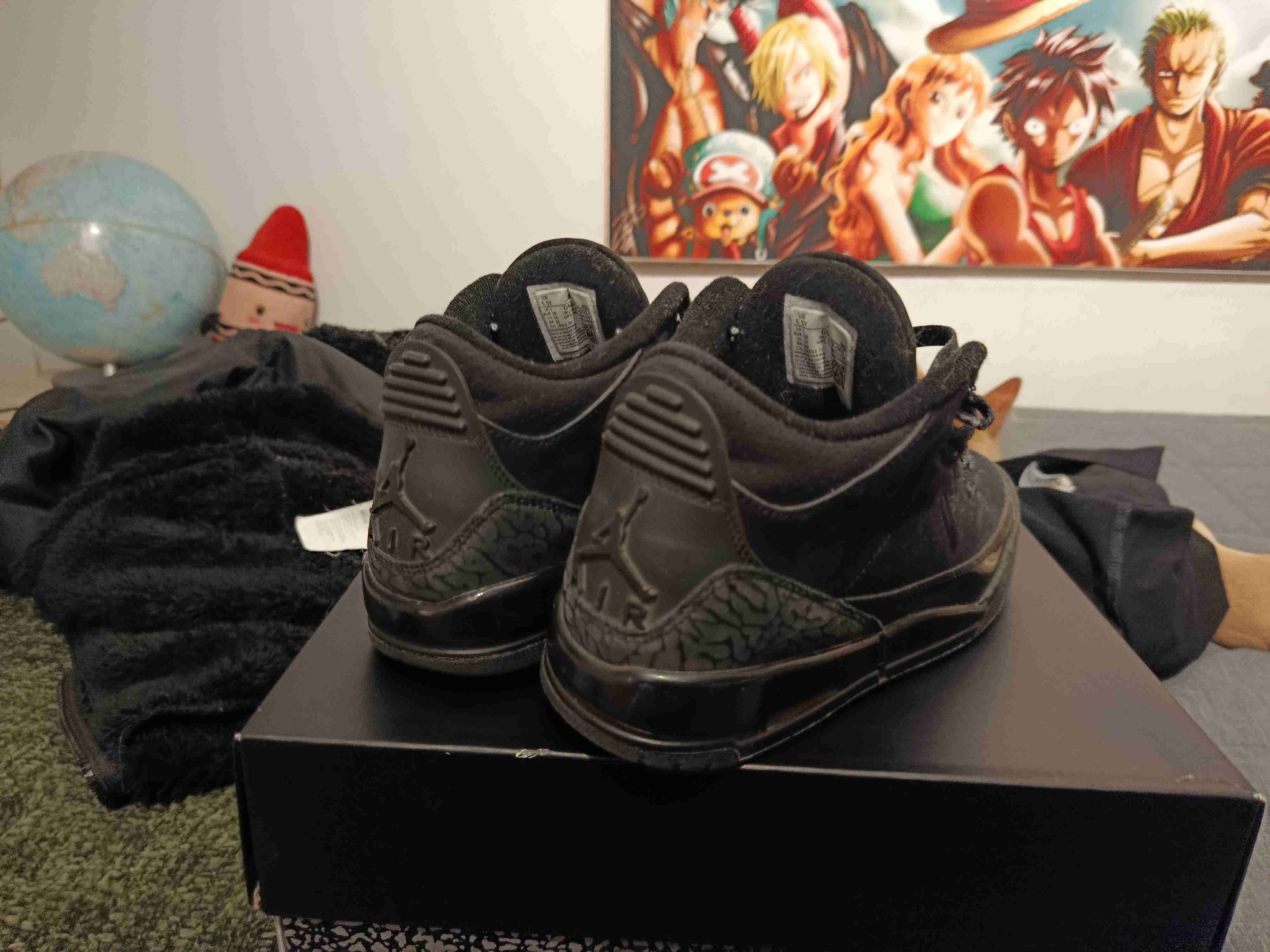 Zapatillas negras Air Jordan 3 black cat - miniatura 3