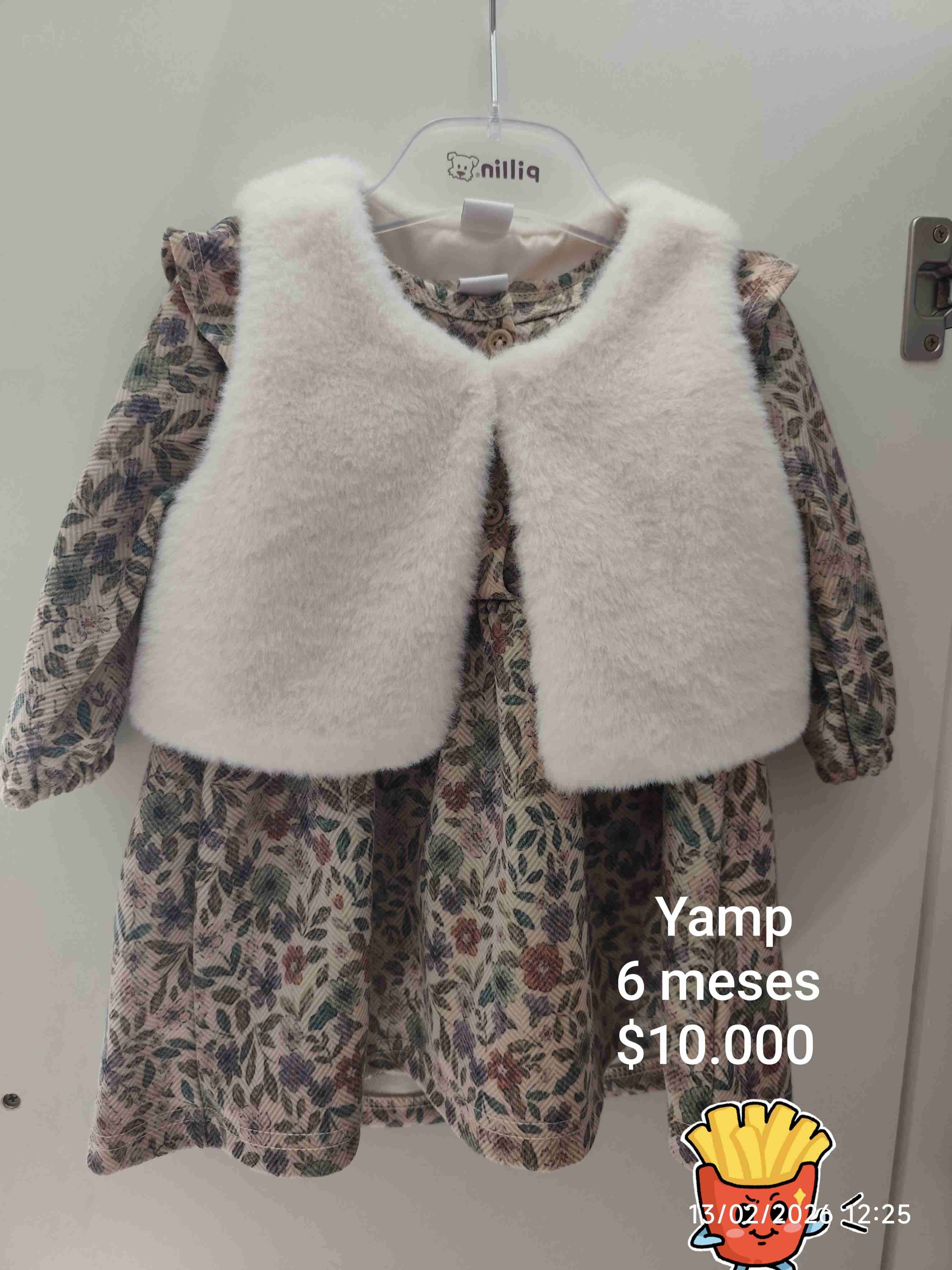 Vestido floral con chaleco 6 meses - miniatura 1