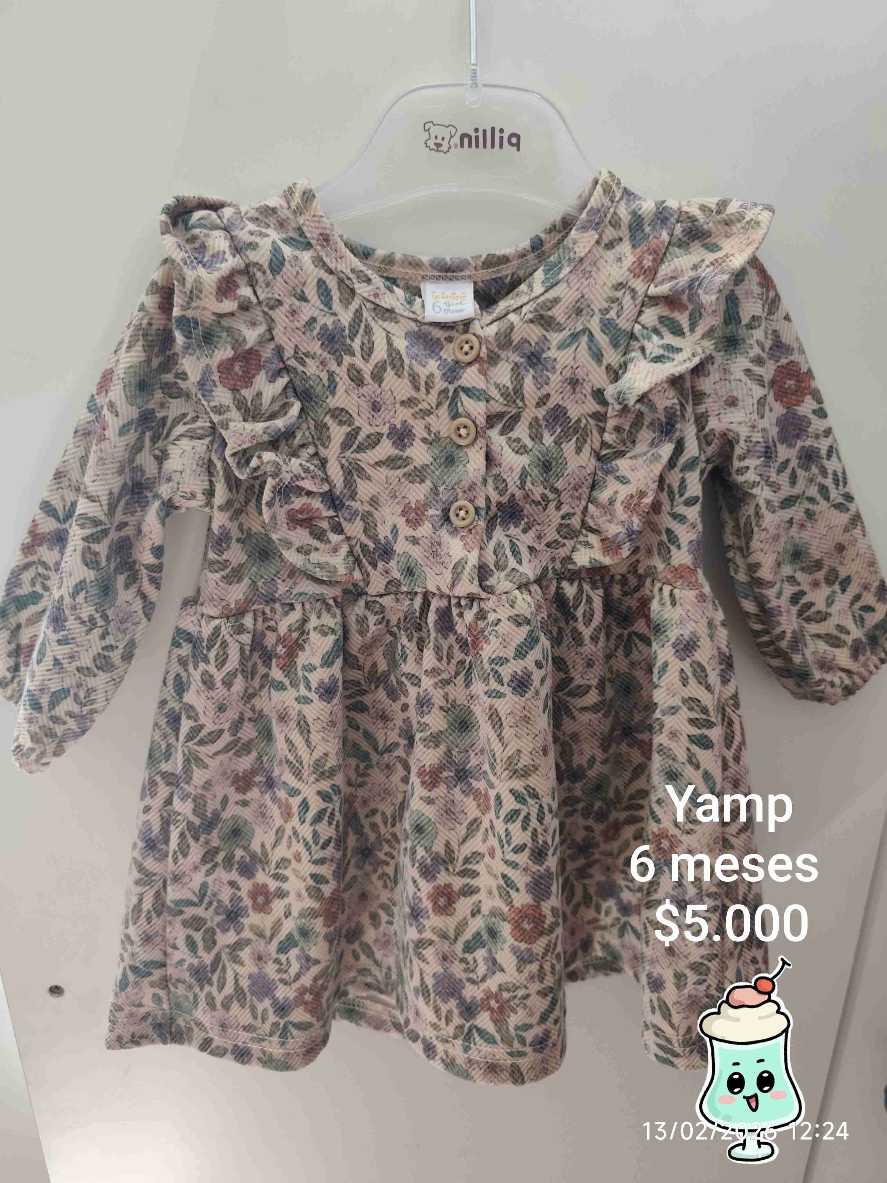 Vestido floral con chaleco 6 meses - miniatura 2