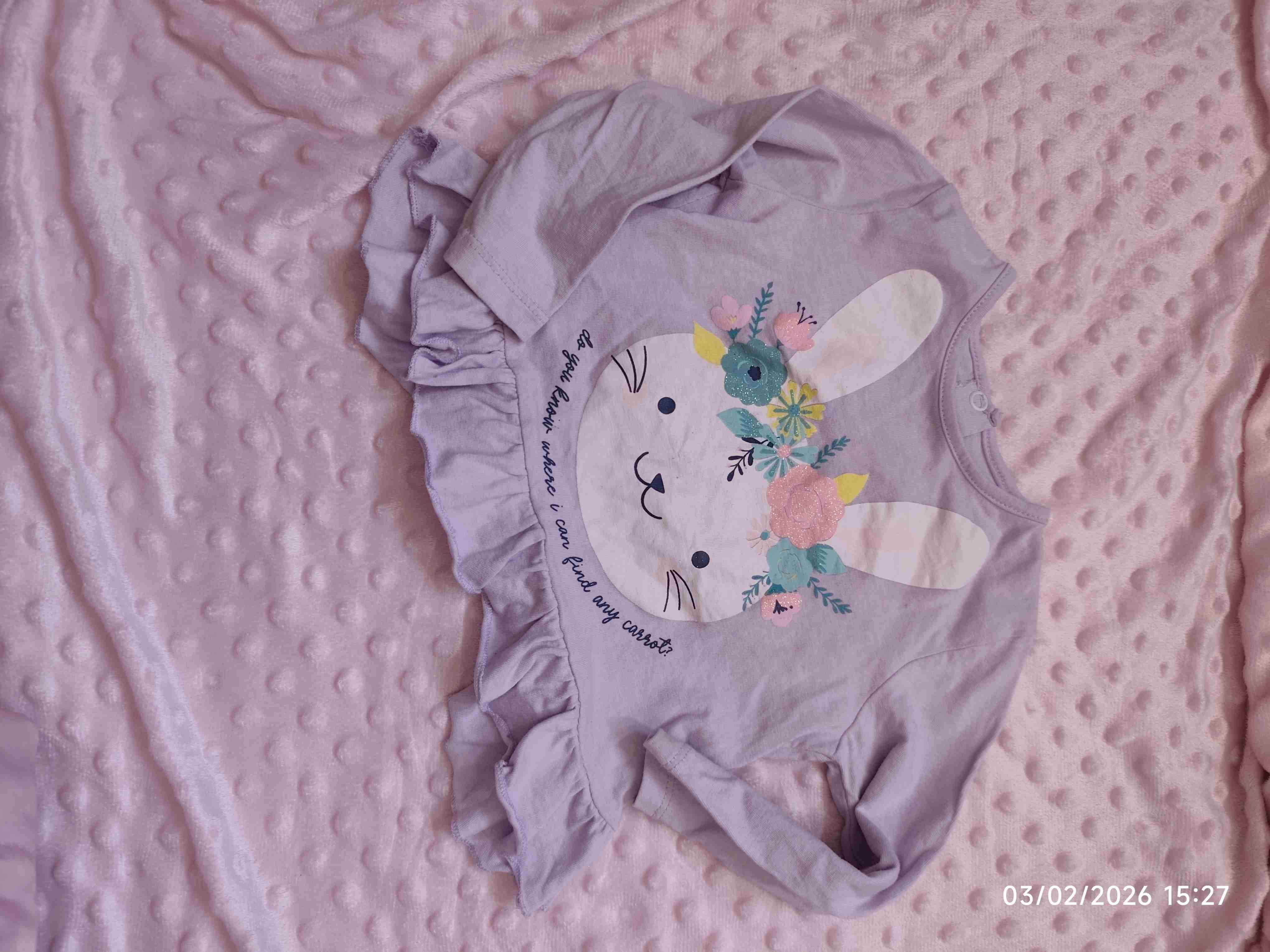 Polera infantil conejo floral - 1