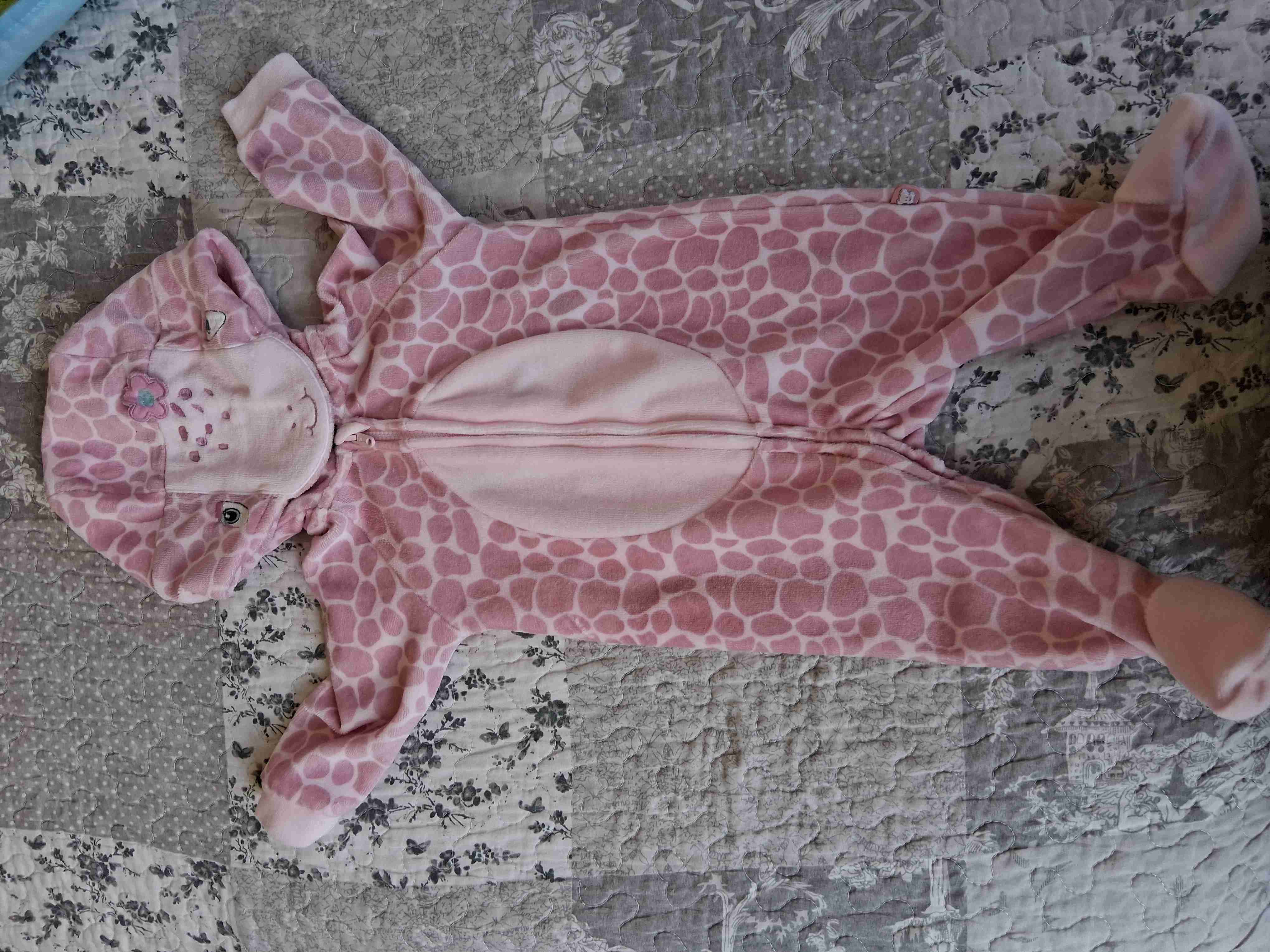 Mameluco rosa de jirafa - miniatura 1