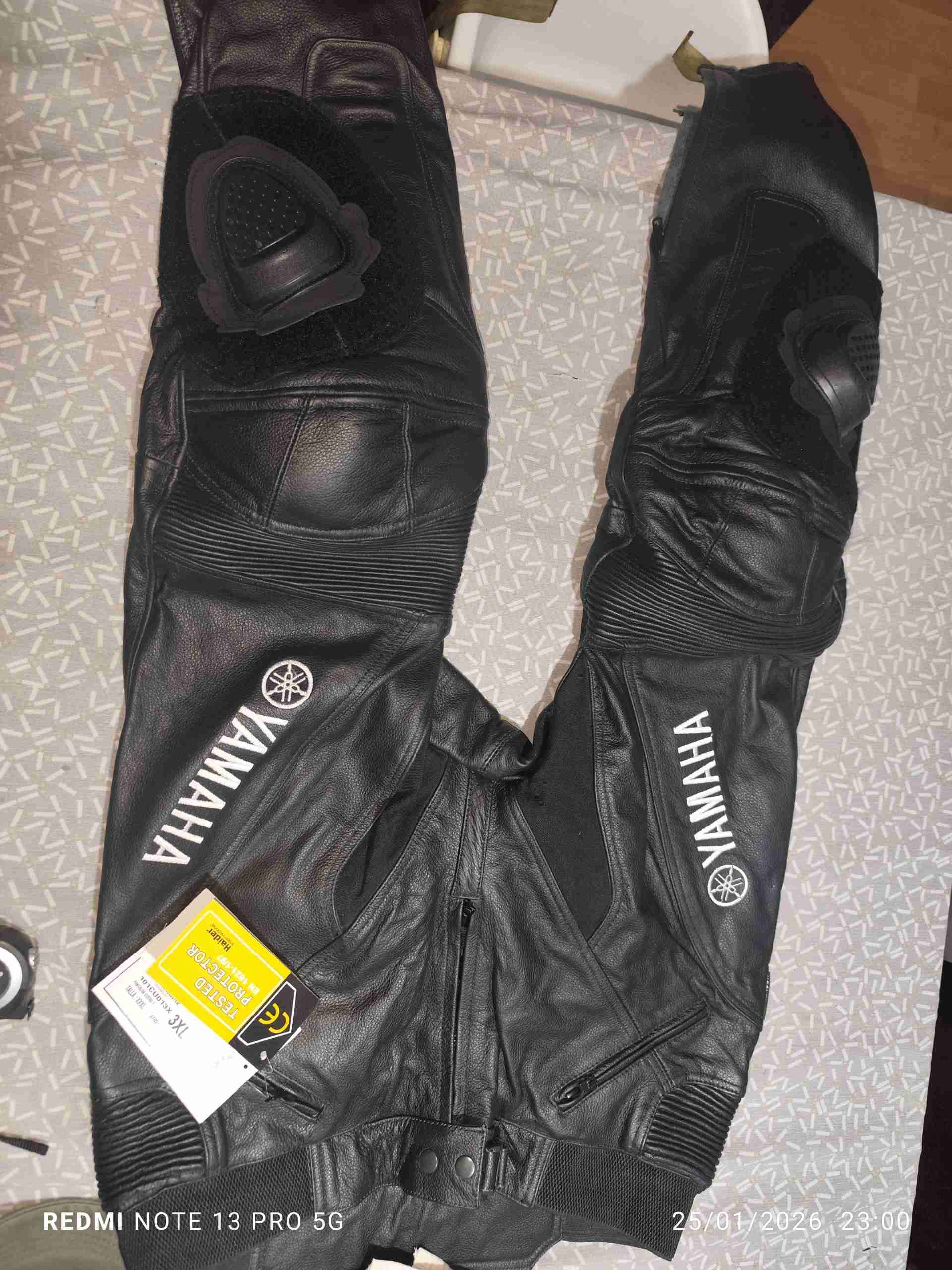 Pantalón de moto cuero Yamaha (TALLA XXXL) - miniatura 1