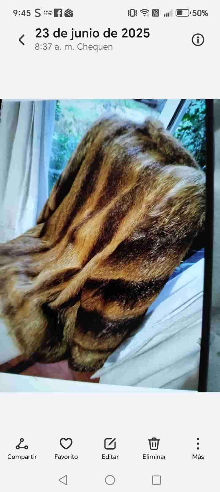 Abrigo de piel marrón natural - miniatura 2