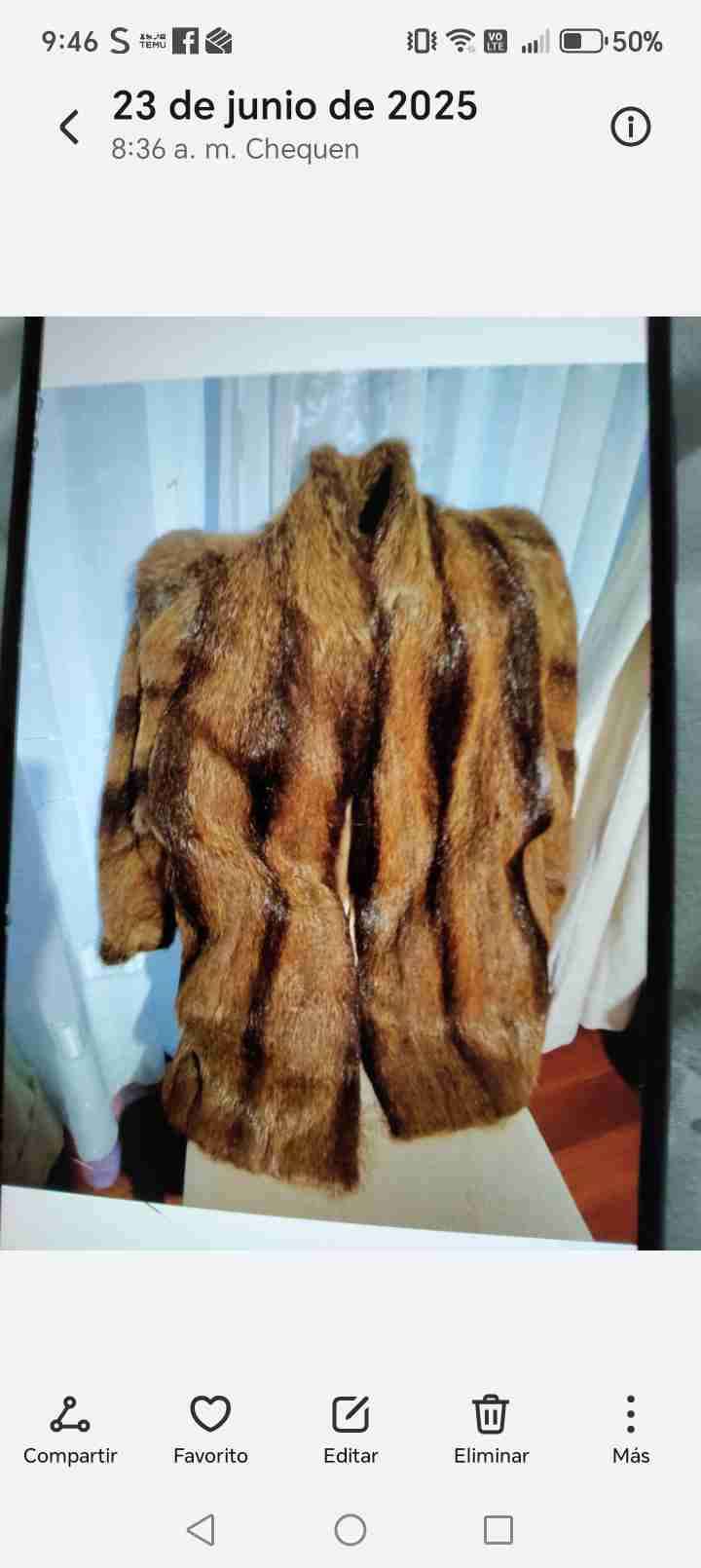 Abrigo de piel marrón natural - miniatura 3