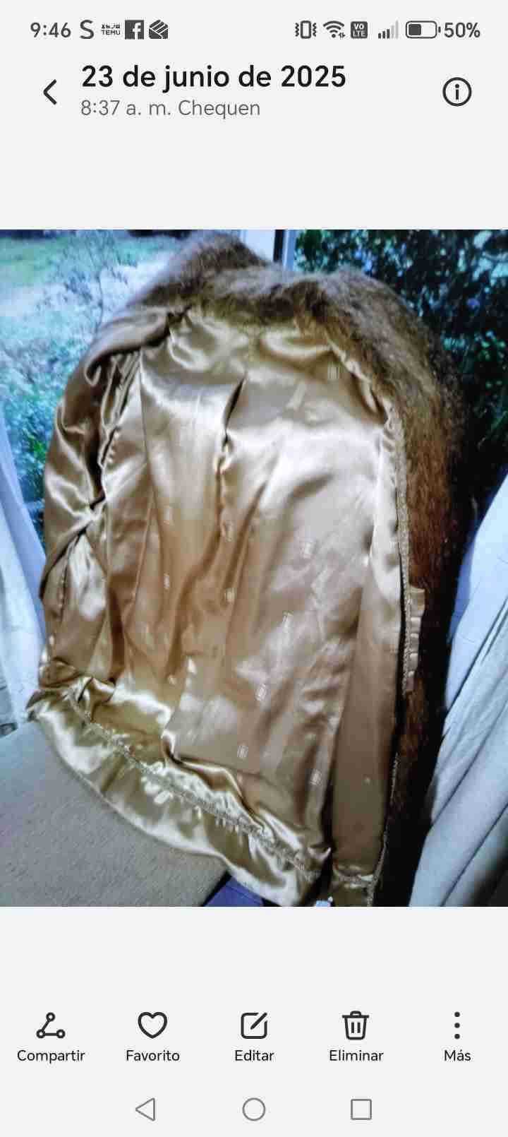 Abrigo de piel marrón natural - miniatura 4