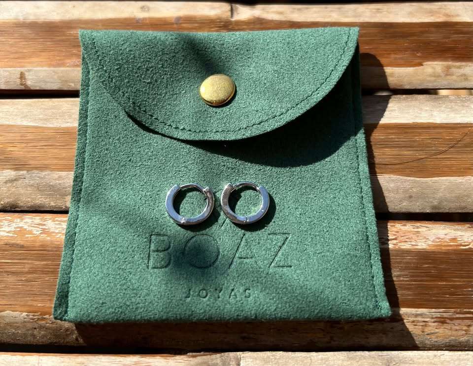 Aros Argollas Lisas 12mm Boaz Joyas Baño Oro - miniatura 2