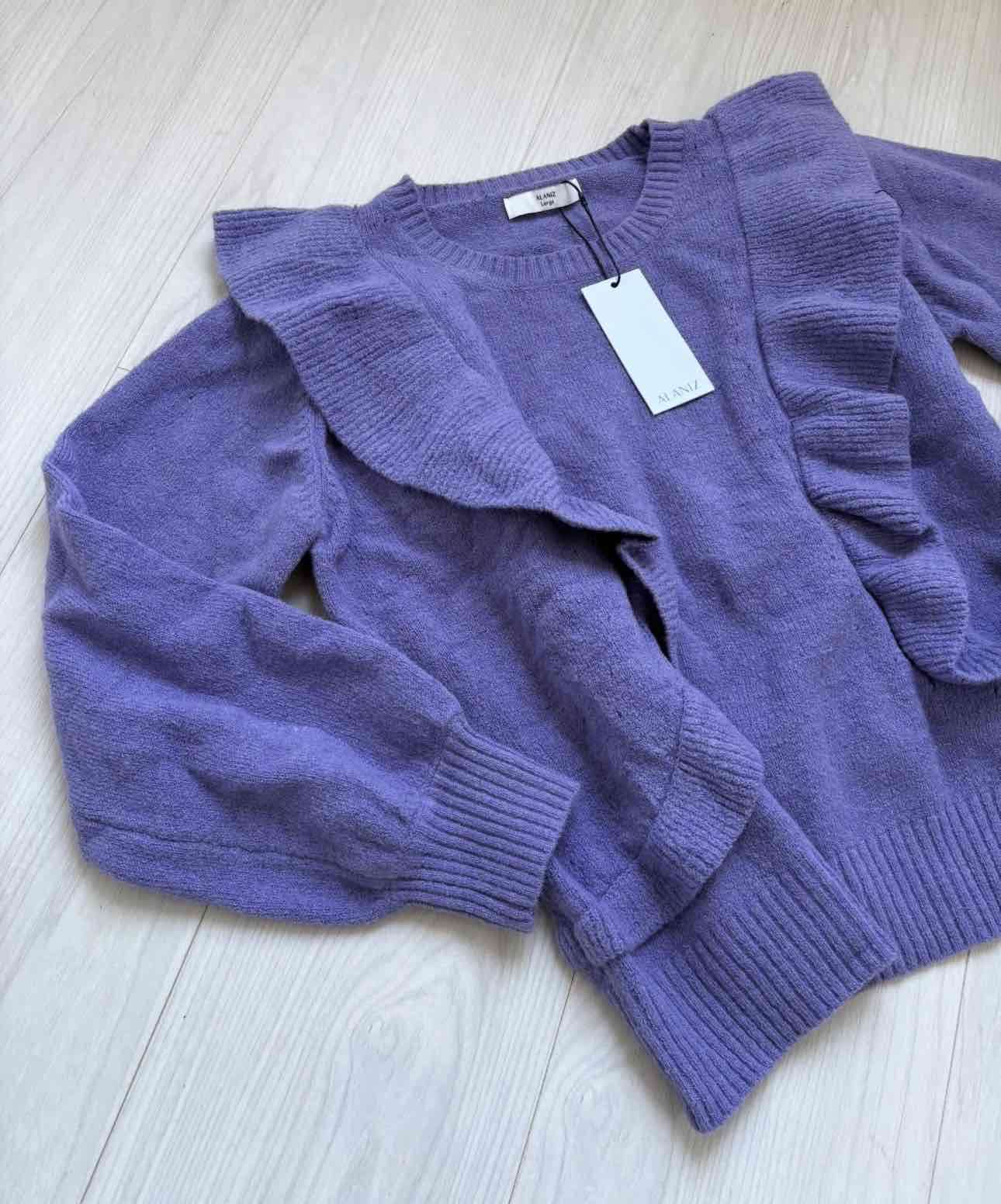 Suéter morado con volantes Alaniz - miniatura 3