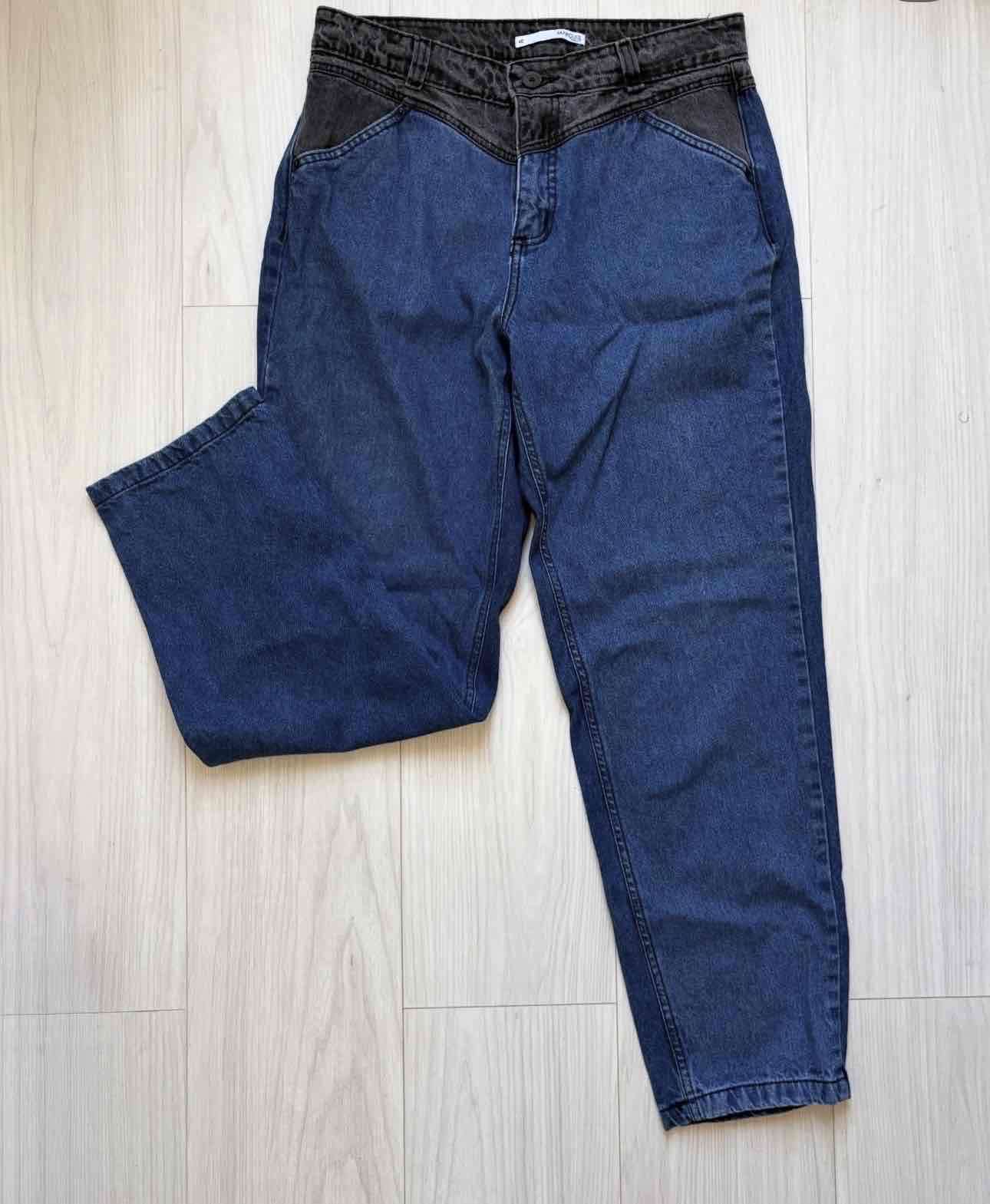 Jeans mom azul oscuro con detalles - 2