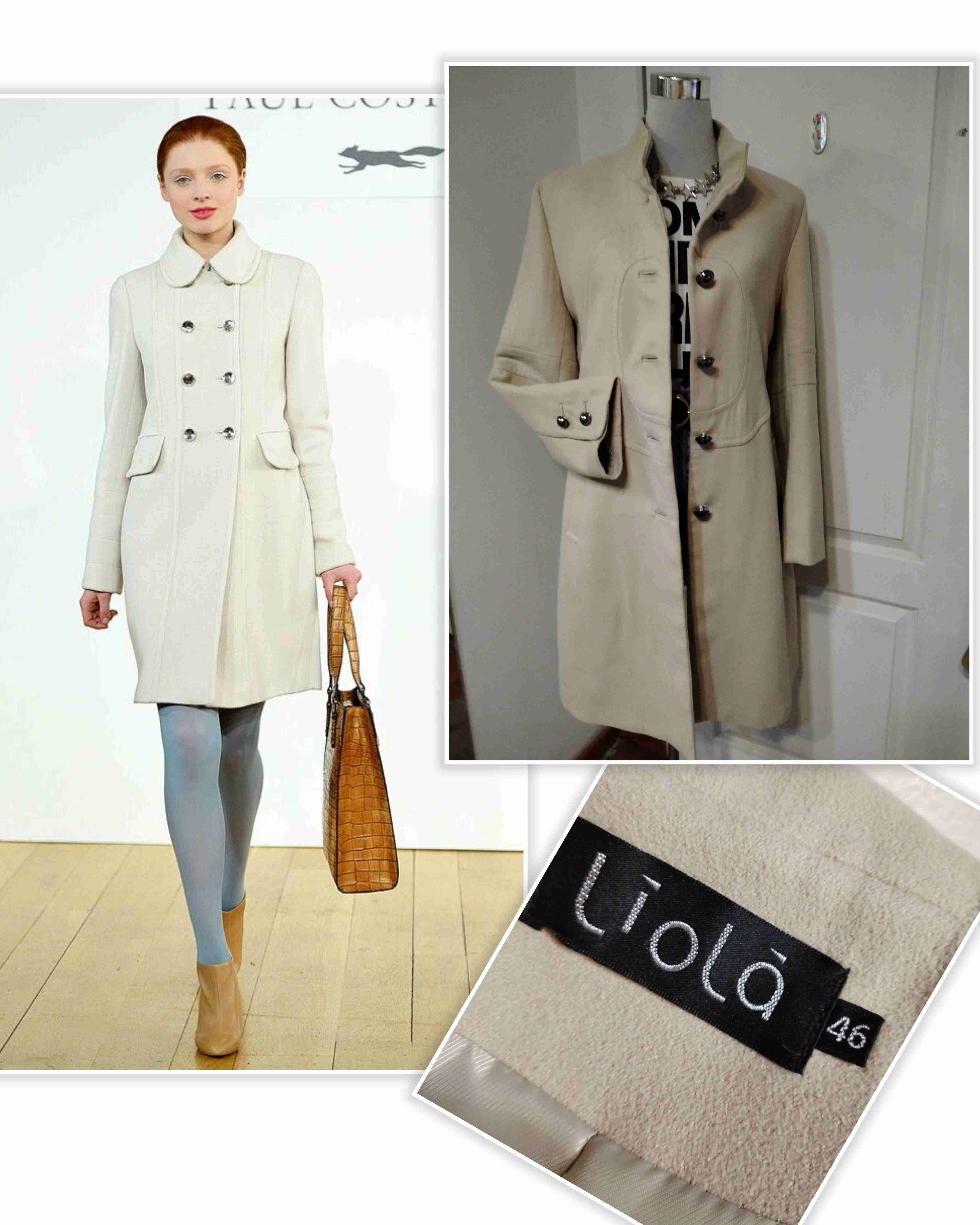 Abrigo beige elegante Liolá - miniatura 1