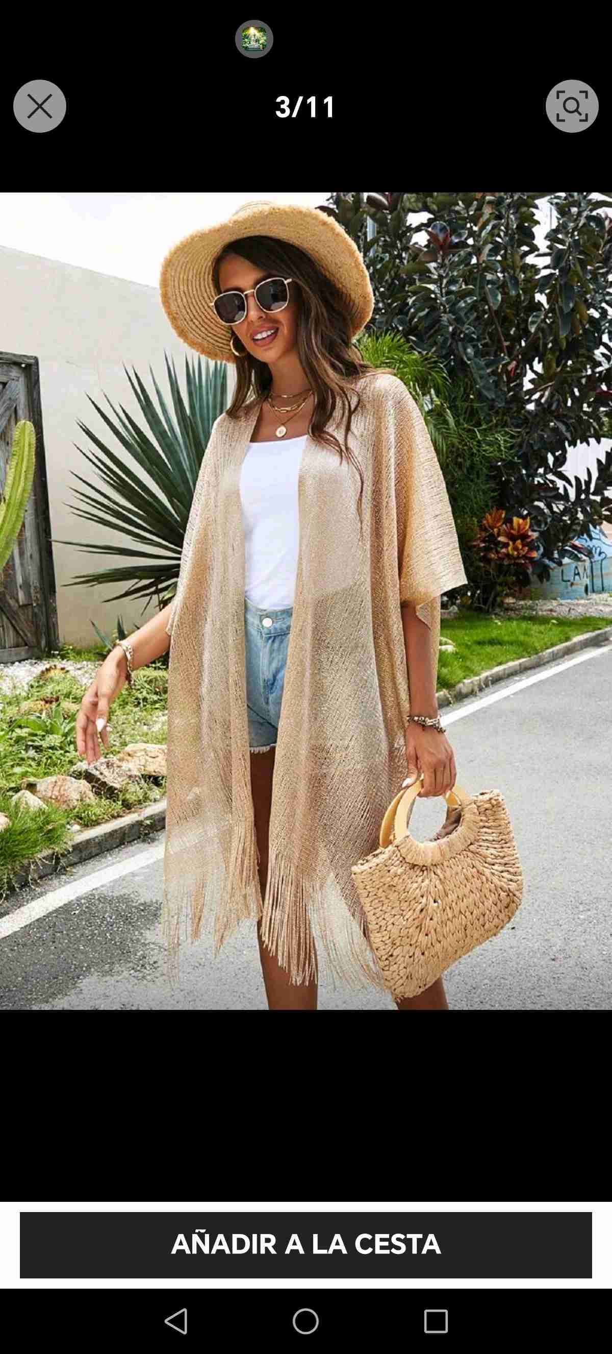 Kimono plateado fiesta