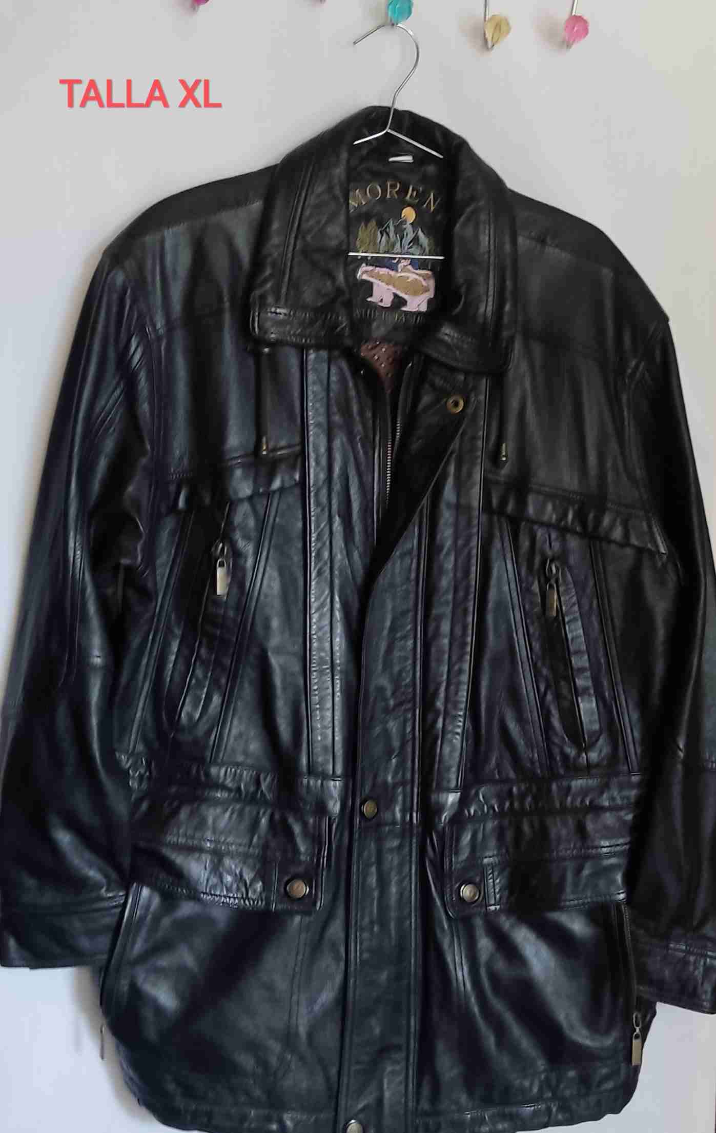 Abrigo de cuero negro - miniatura 5