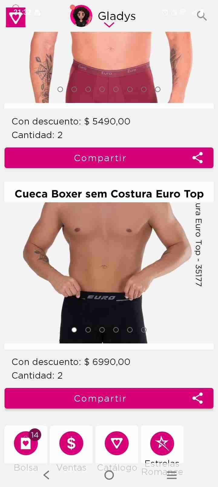 Boxer sin costura Euro Top - miniatura 1