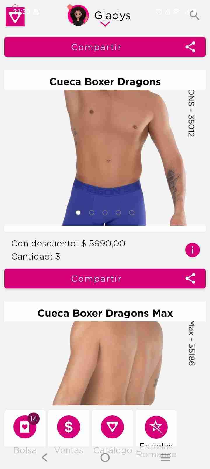 Boxer sin costura Euro Top - miniatura 3