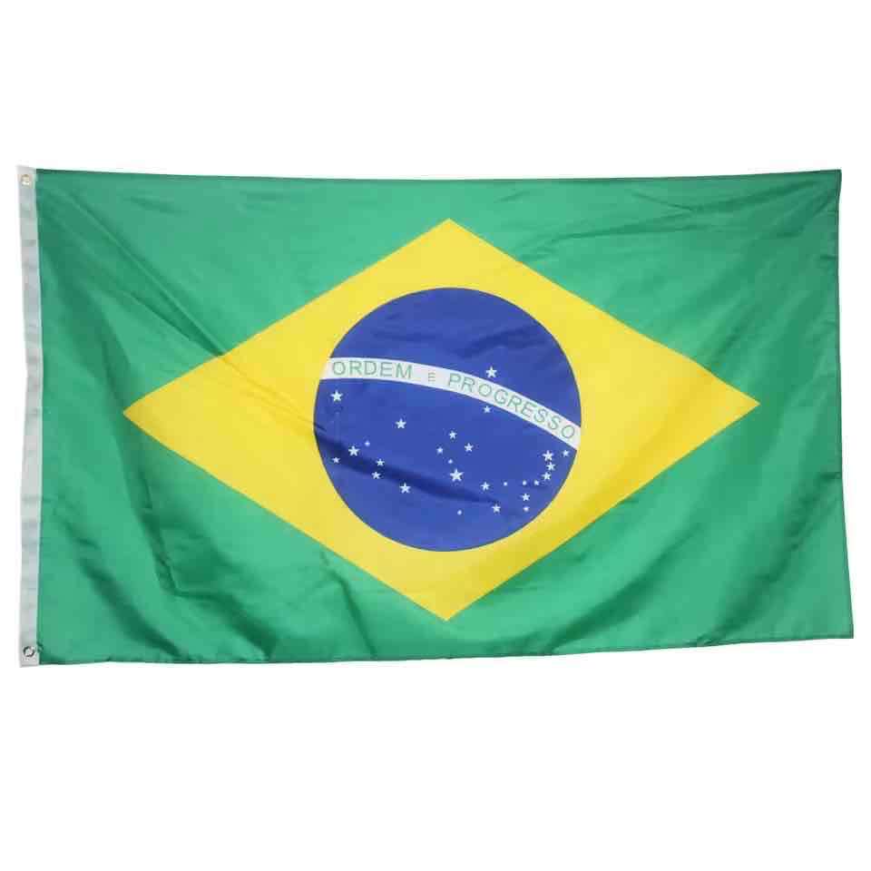 Bandera de Brasil grande 150x90 cm