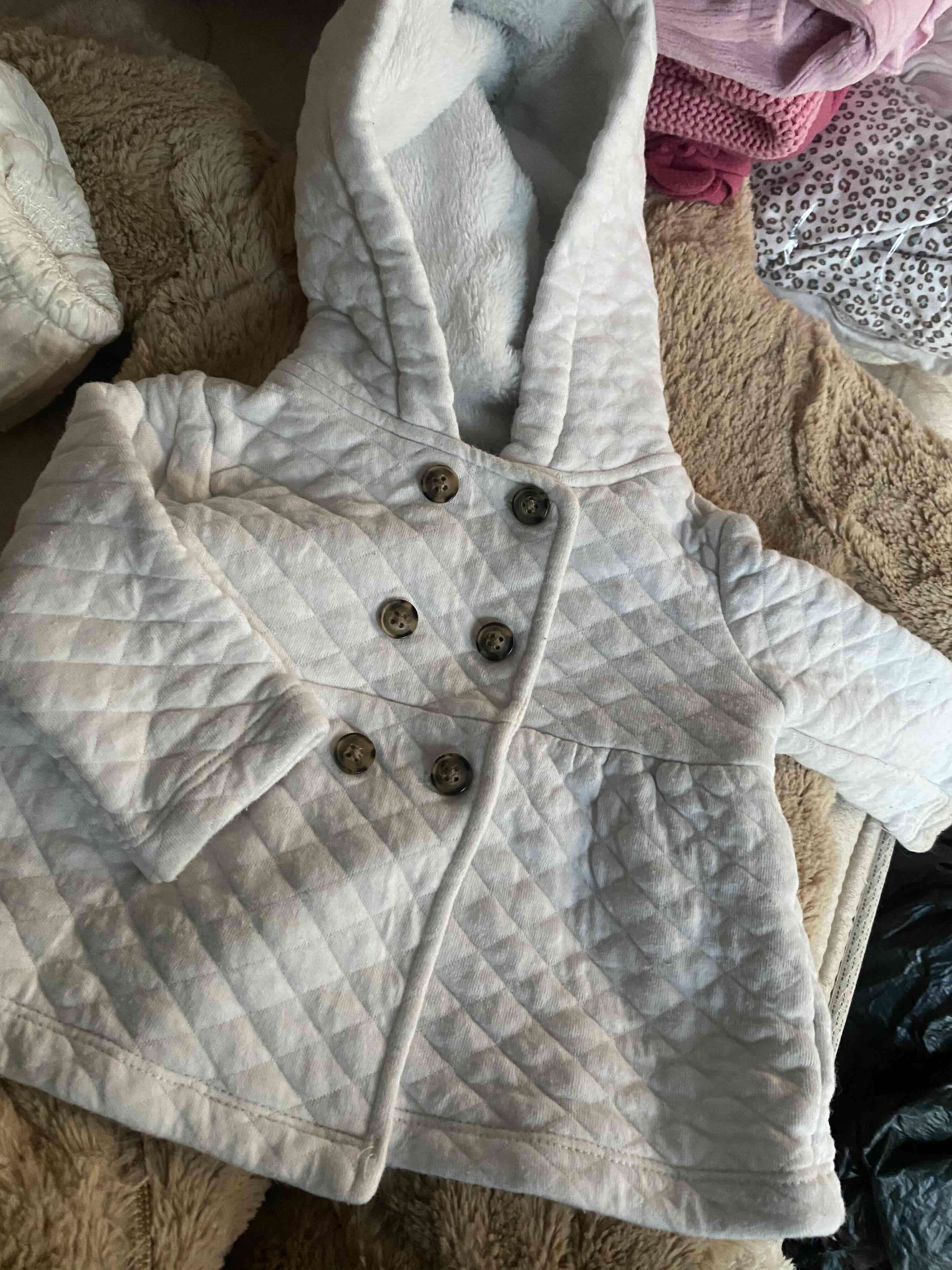 Chaqueta infantil de lana beige - miniatura 4
