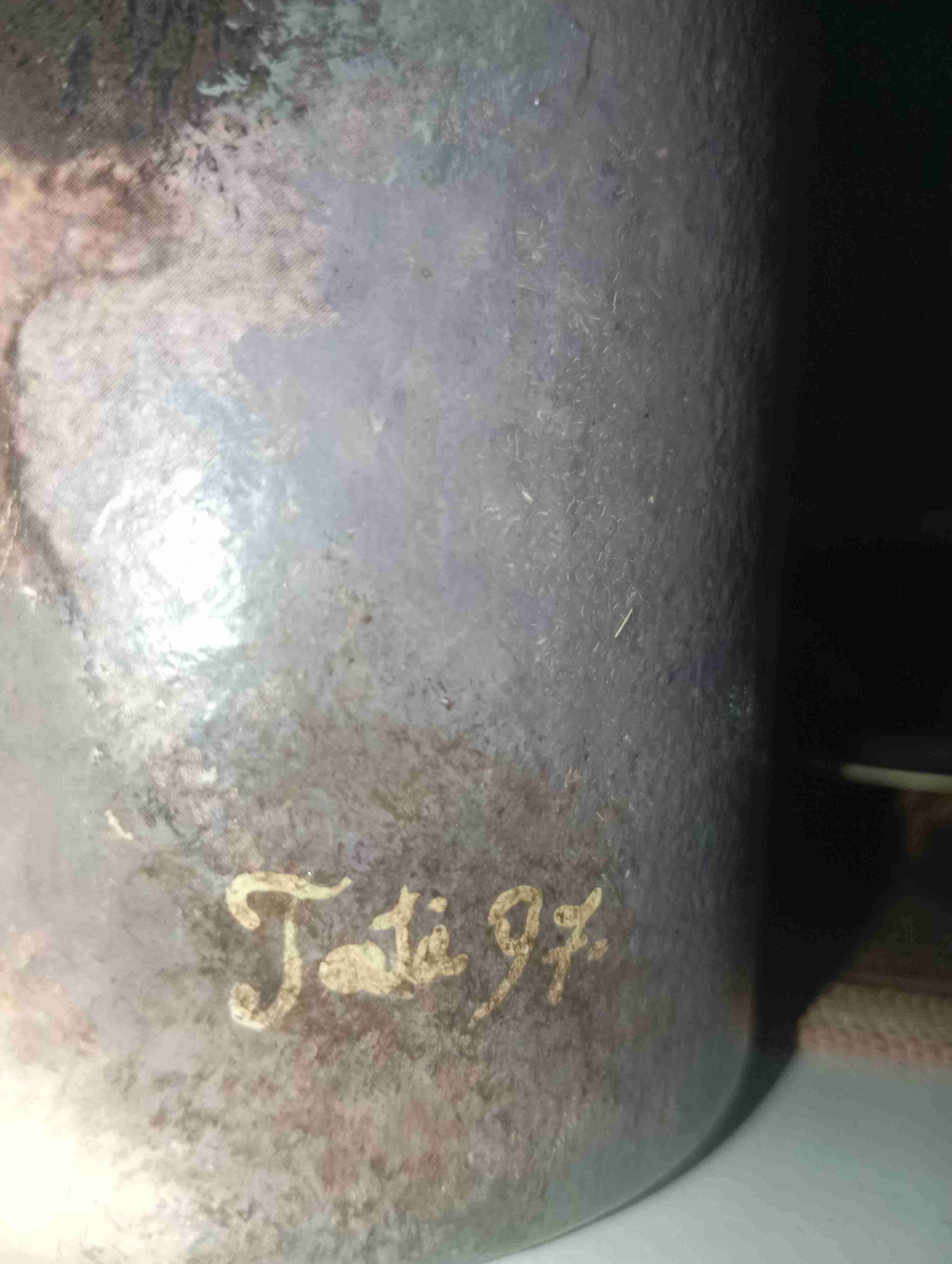 Botella de vidrio ámbar con asa - miniatura 6